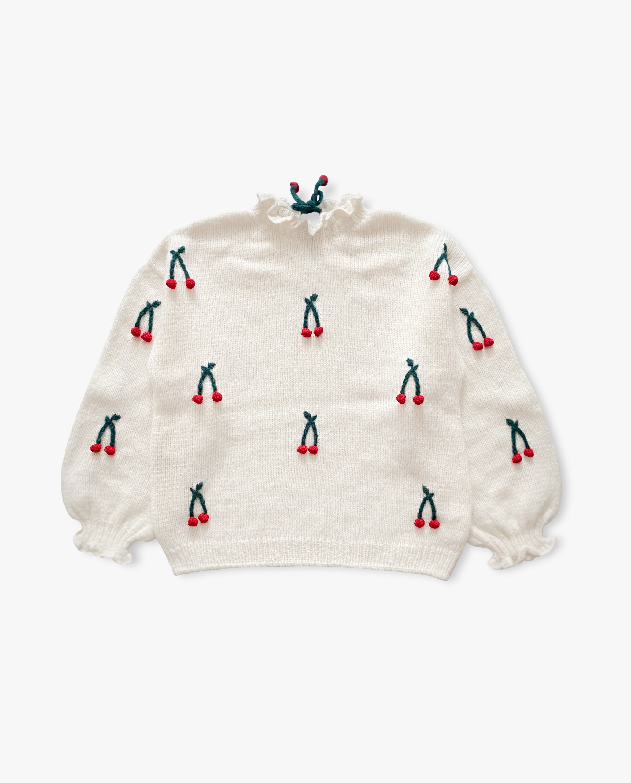Adult Cherries pullover | off white