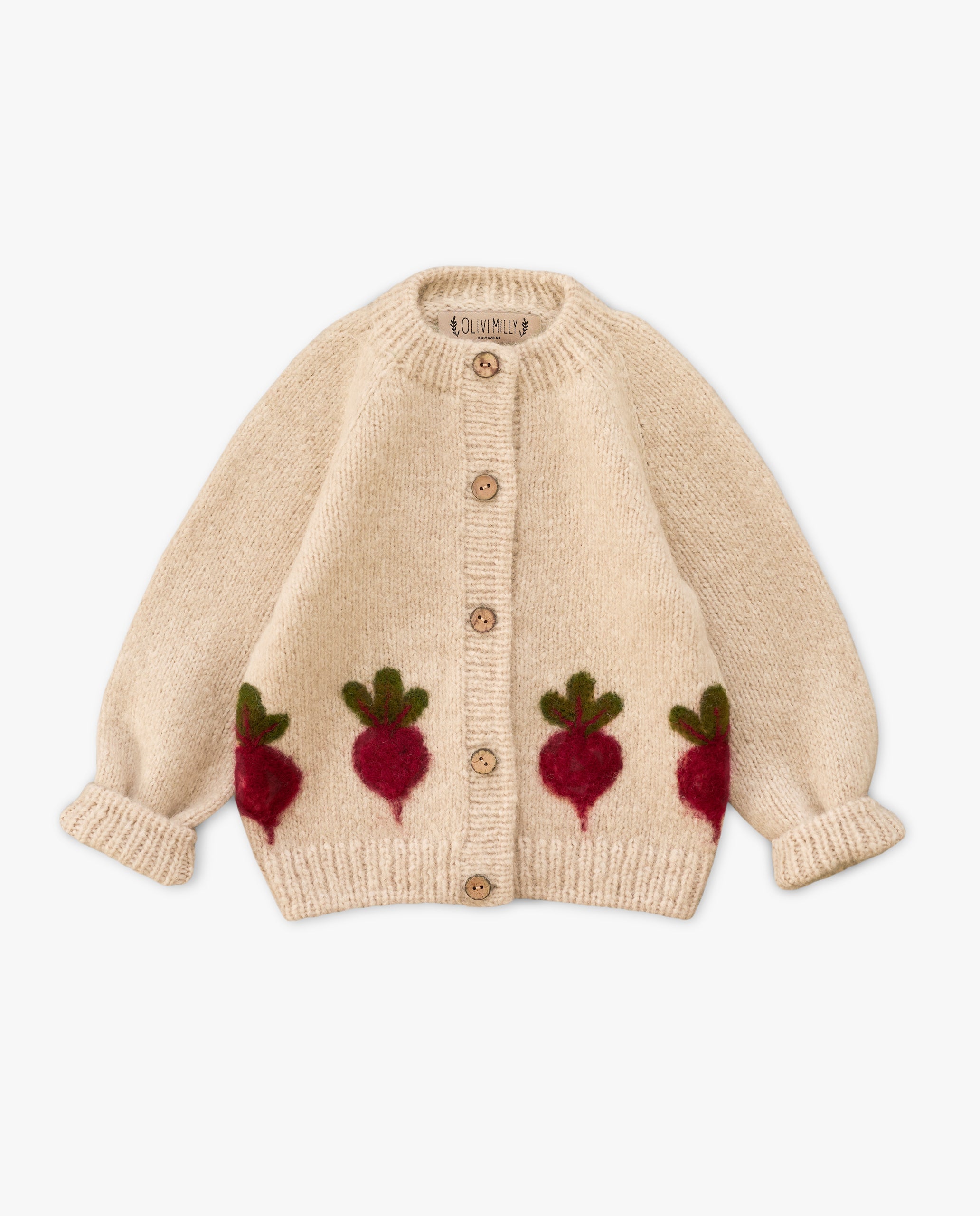 Beet cardigan | Wheat