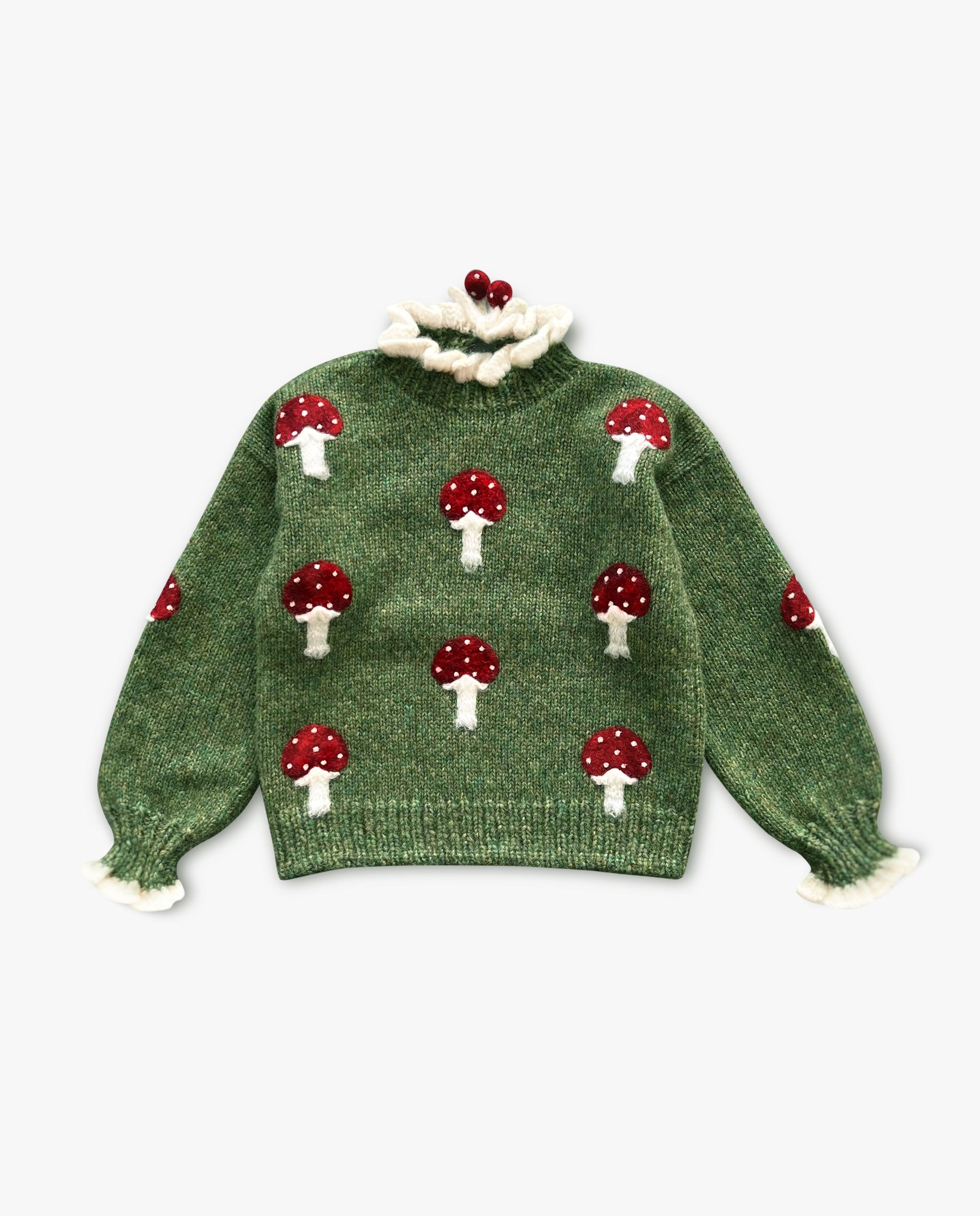 Mushrooms pullover | Moss Green | In Stock (4-5 y)