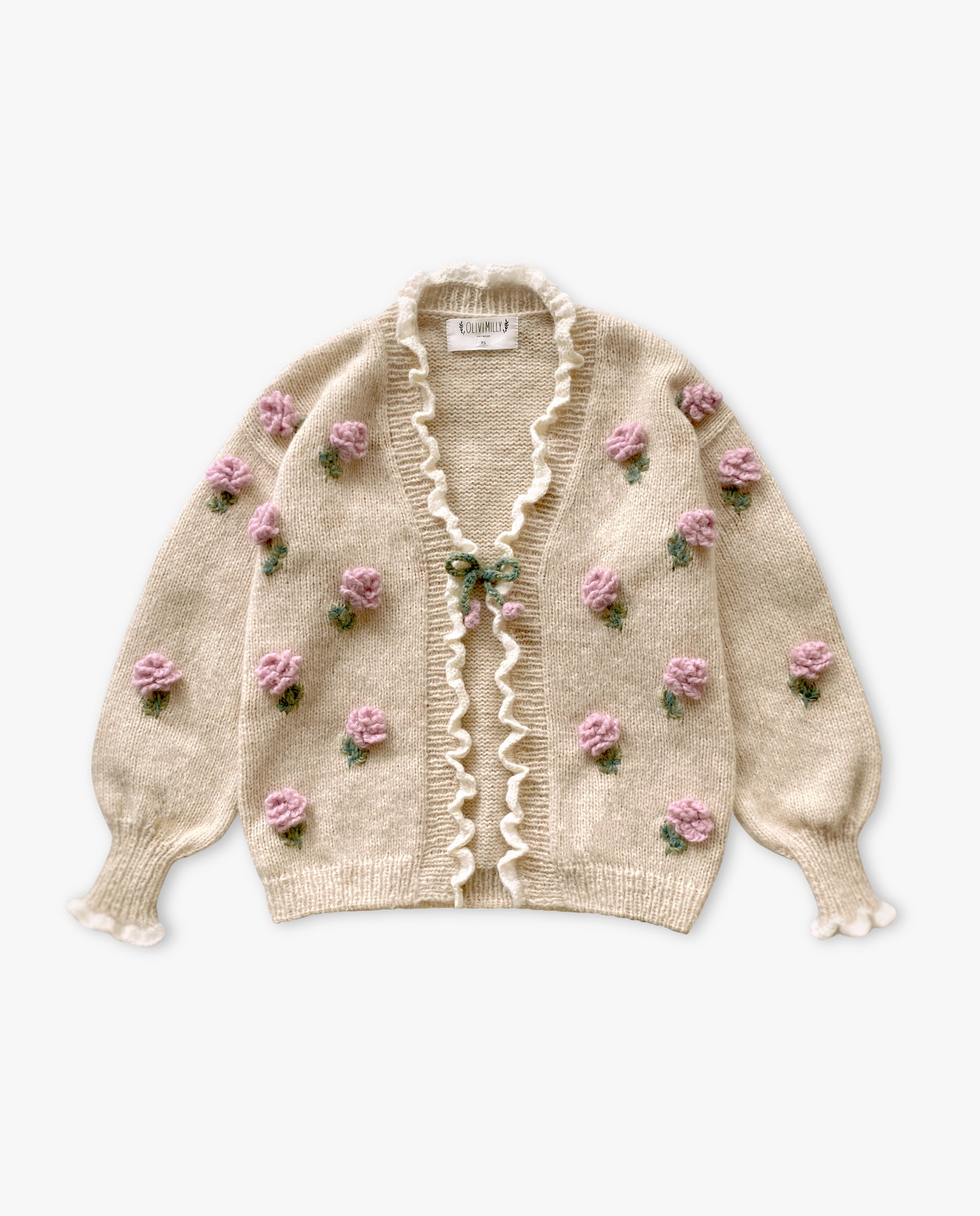 Adult Roses cardigan | Wheat