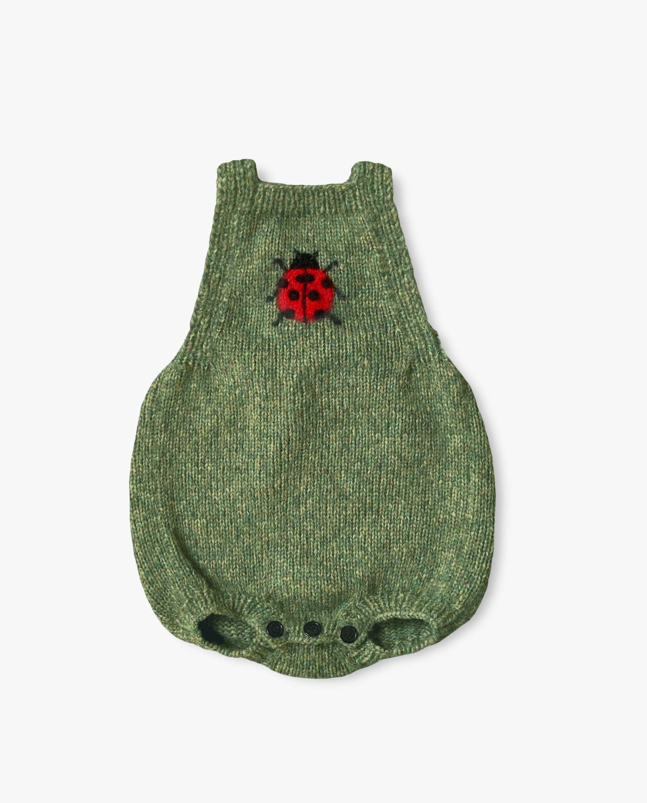 Ladybug romper | Moss Green