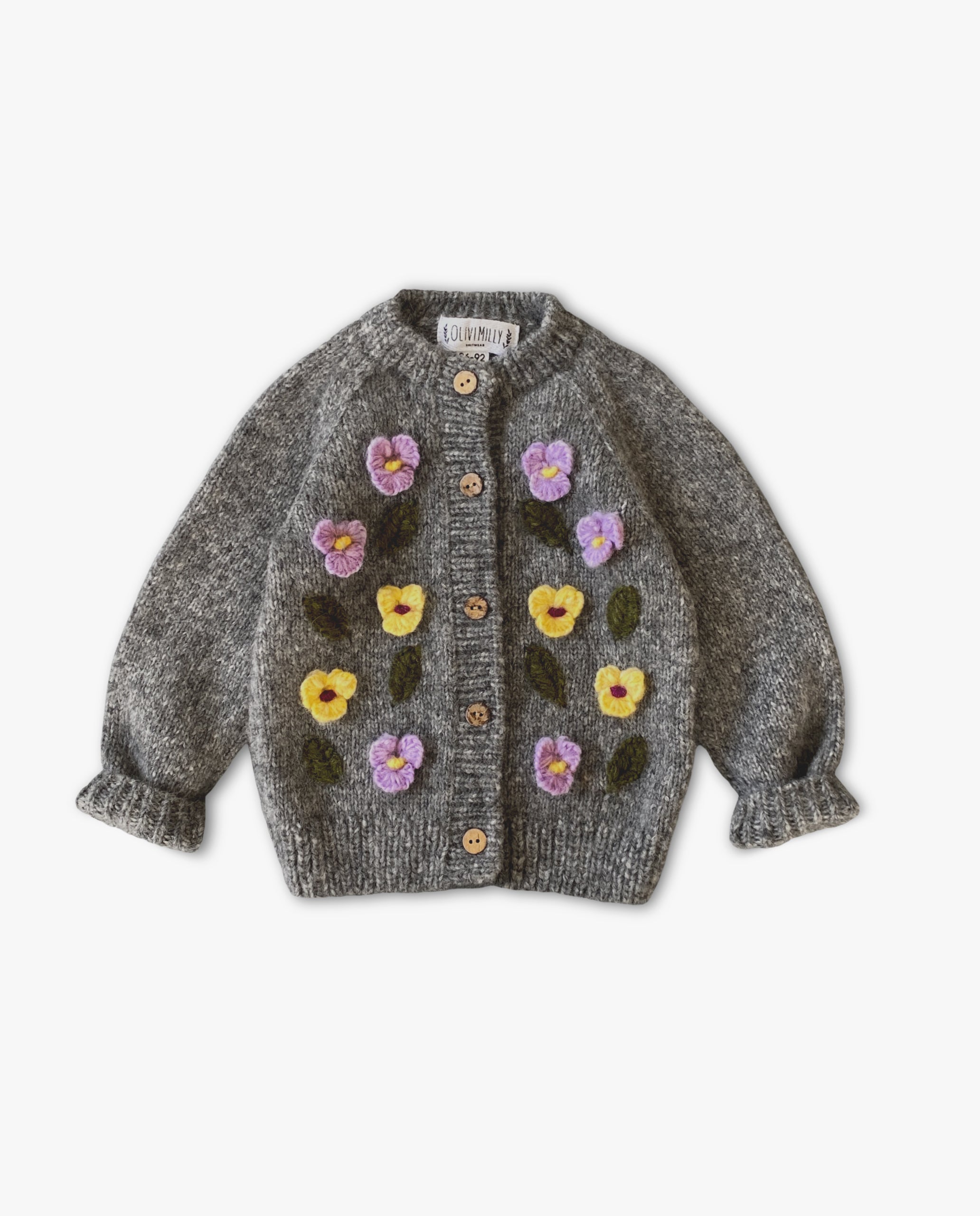 Violets cardigan | Dark Grey
