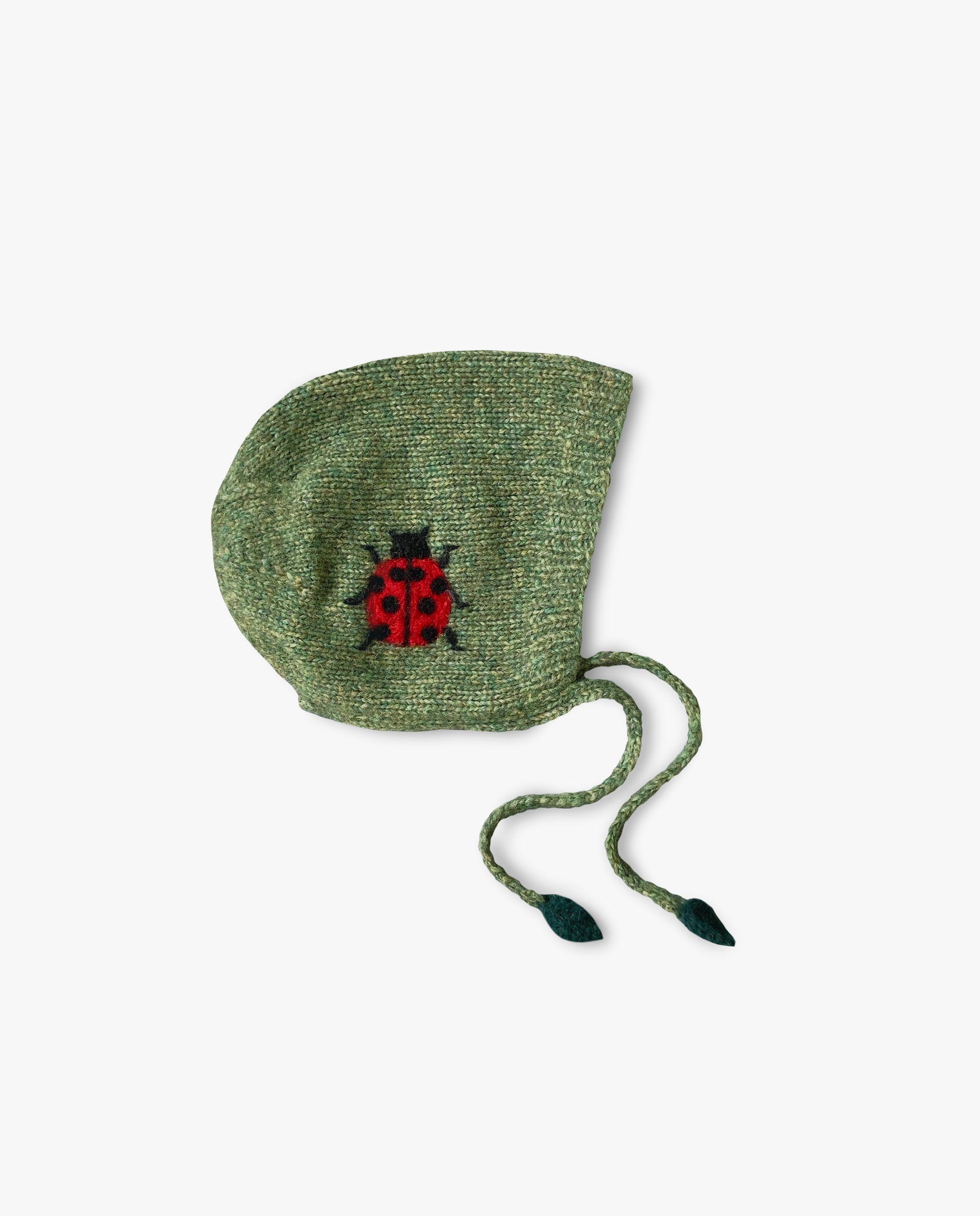 Ladybug bonnet | Moss Green