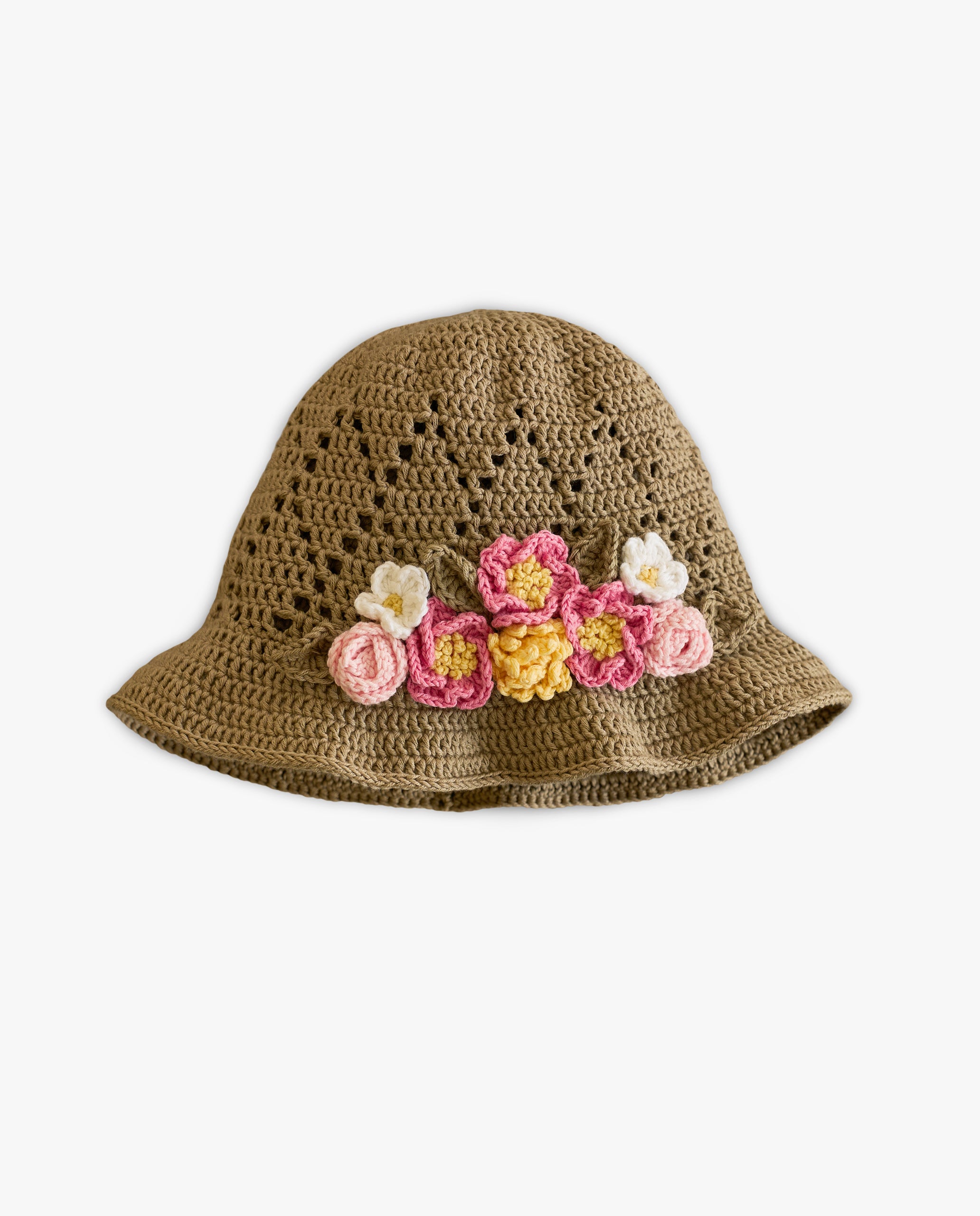 Flowers Hat | olive green