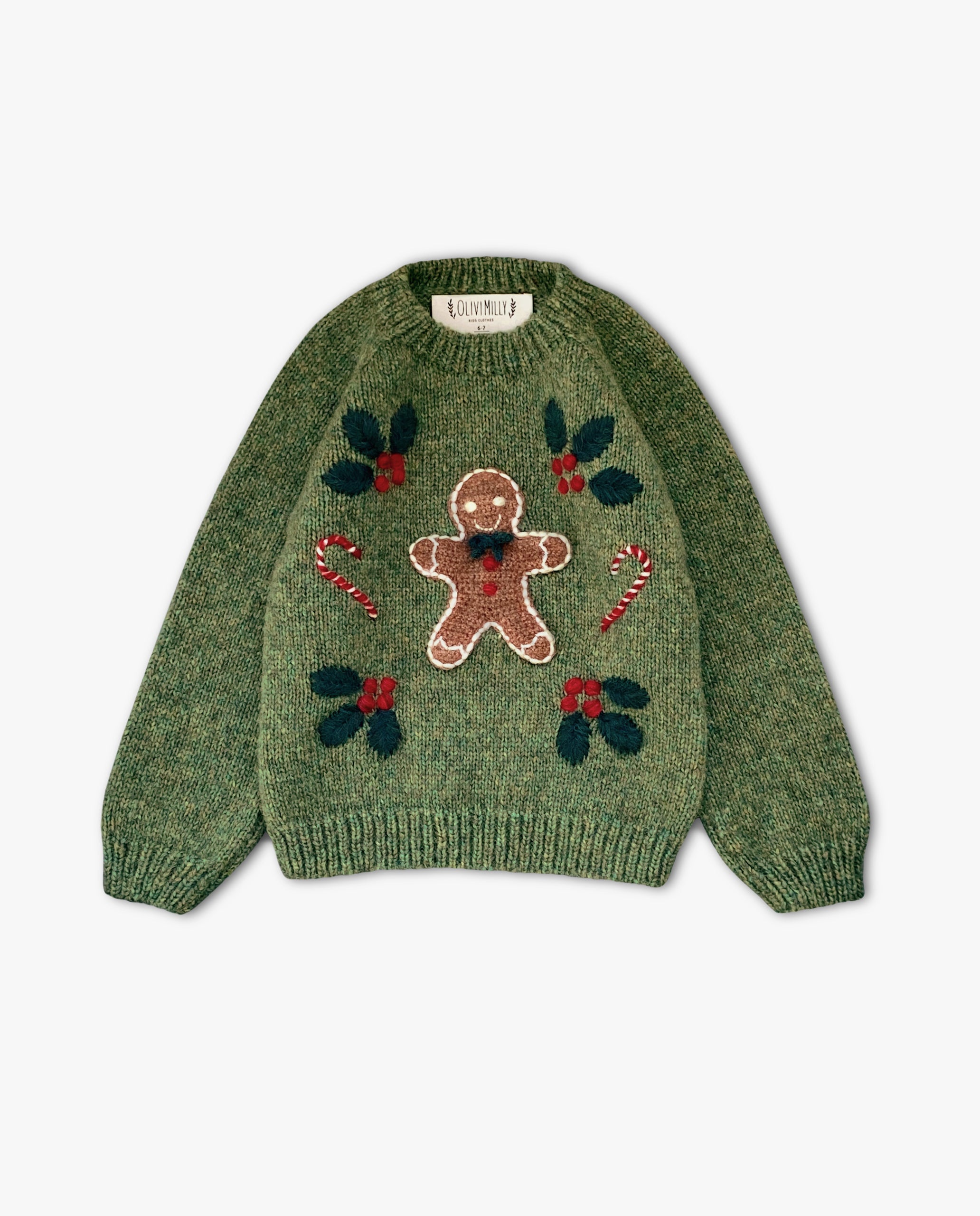 Winter Fairy Tale jumper | Moss Green