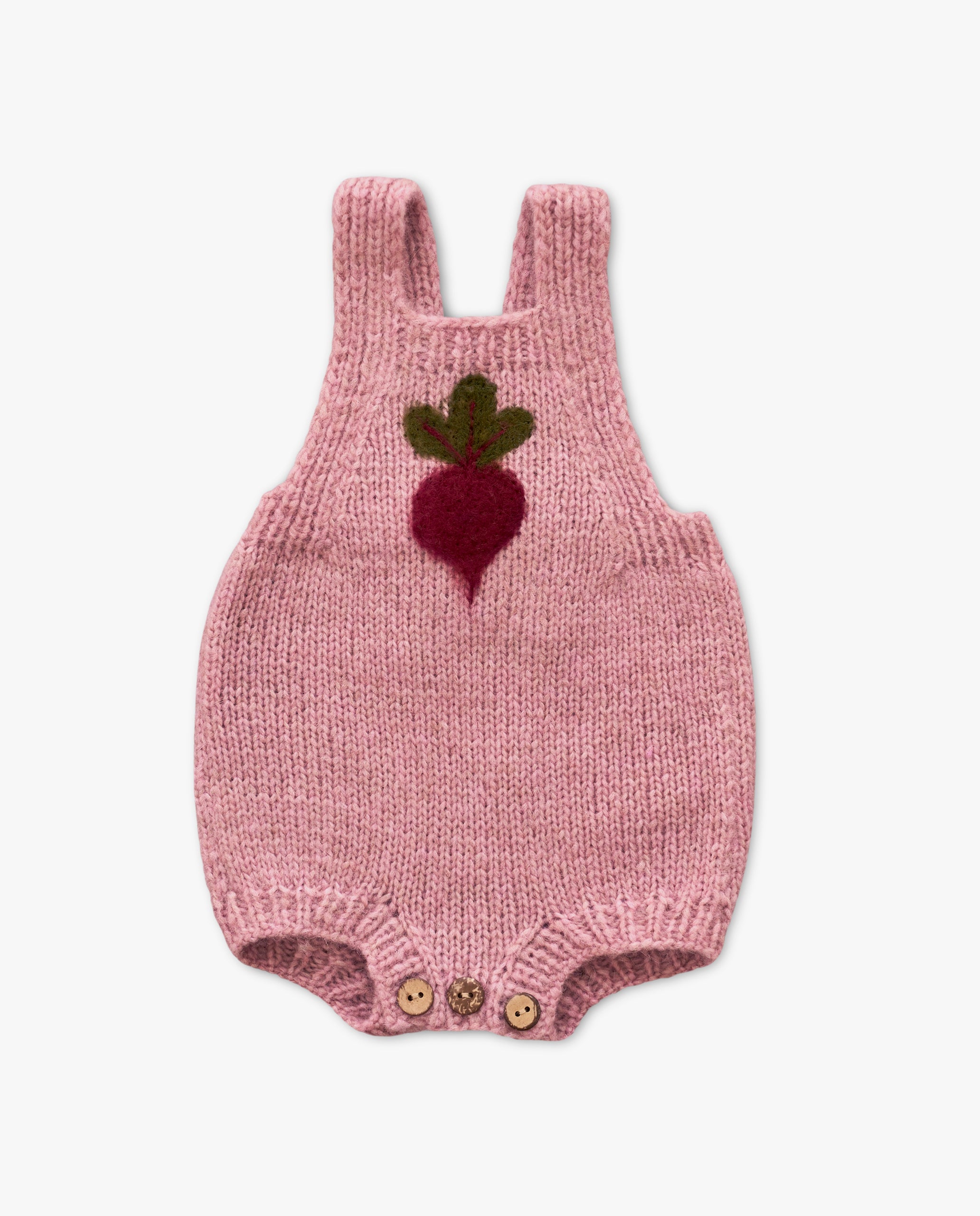 Beet romper | Powder Pink | In Stock (0-3 mon)