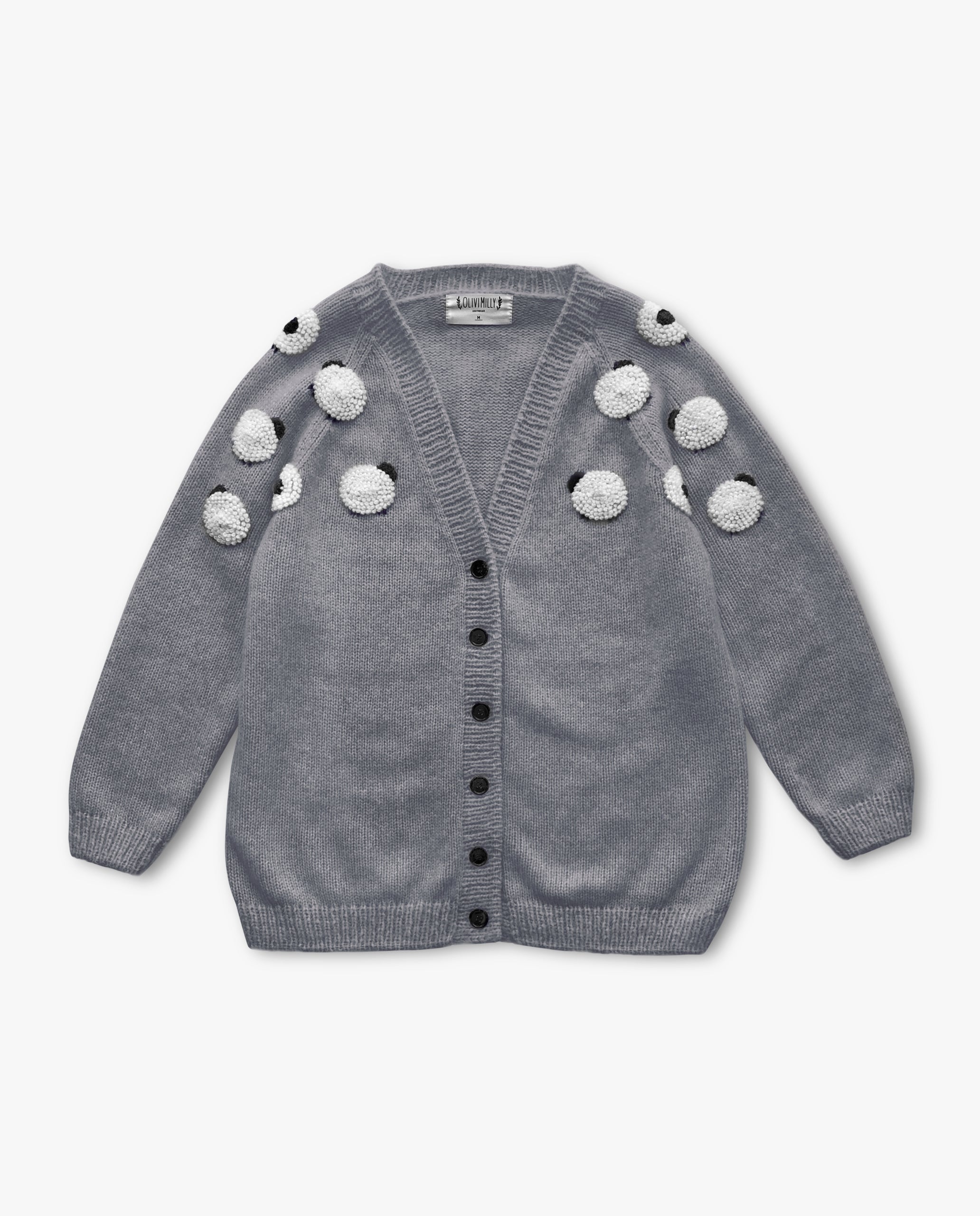 Adult Sheeps cardigan | Dark grey