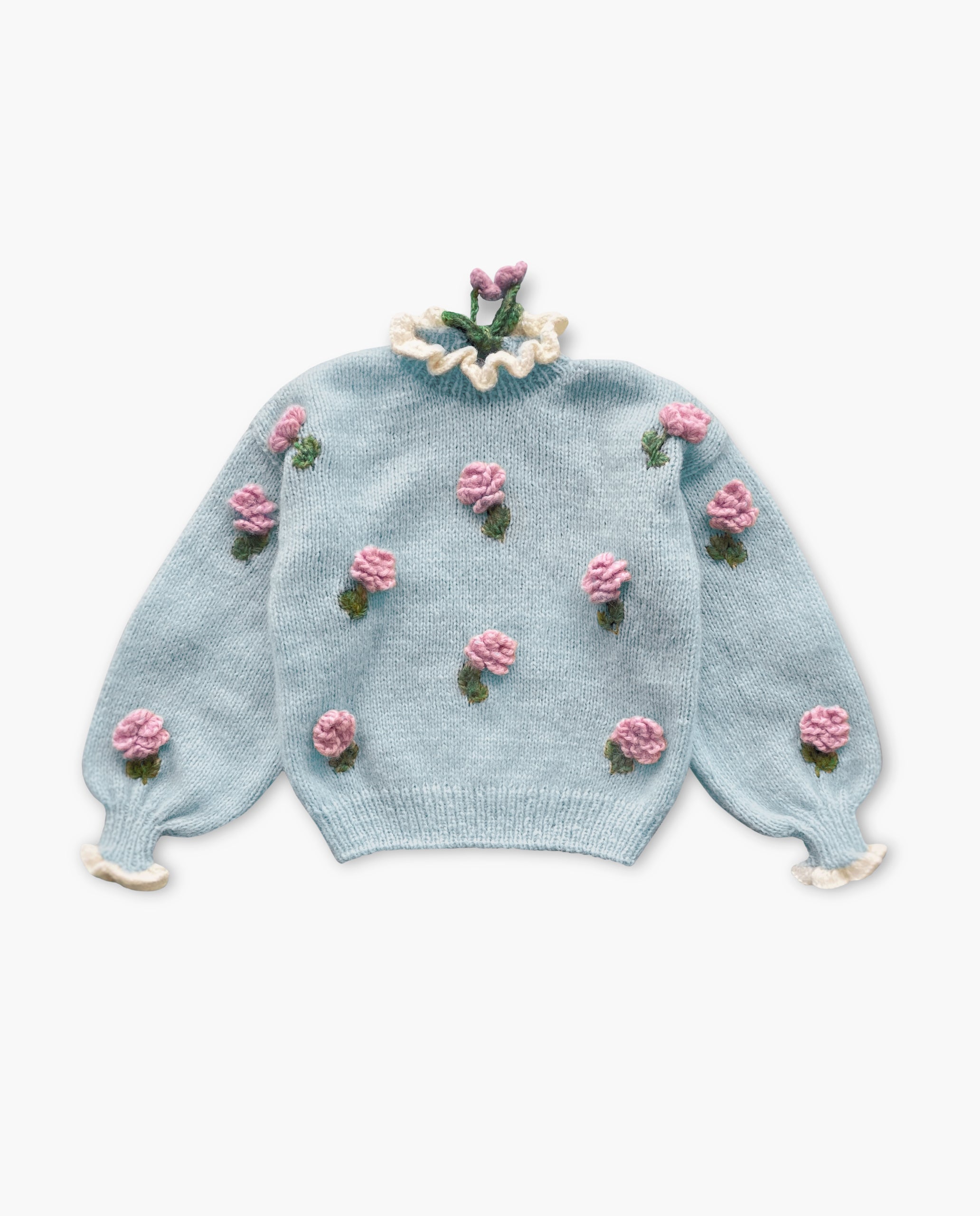 Roses pullover | Blue