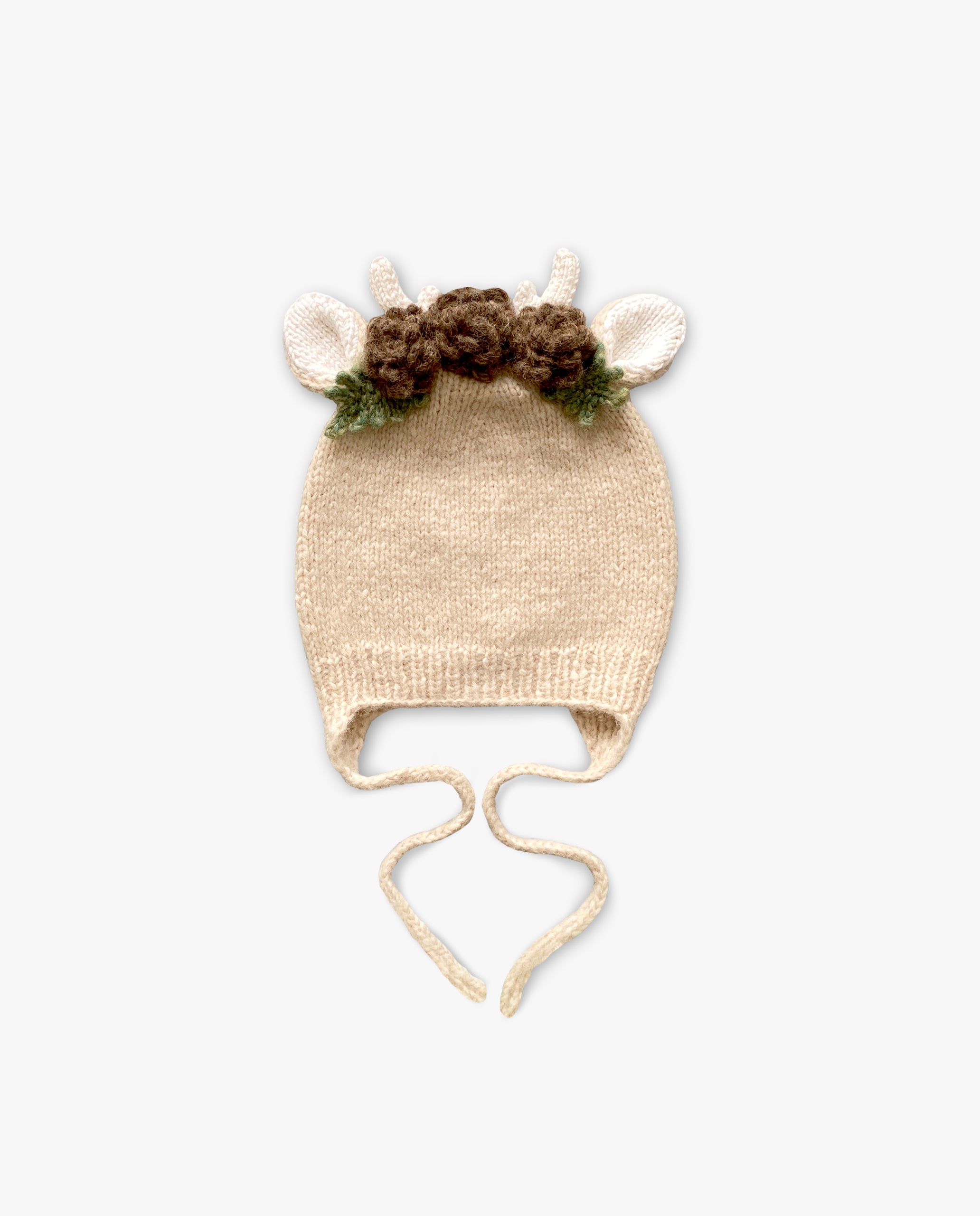Deer Hat with cones |wheat| in stock (1-2y)