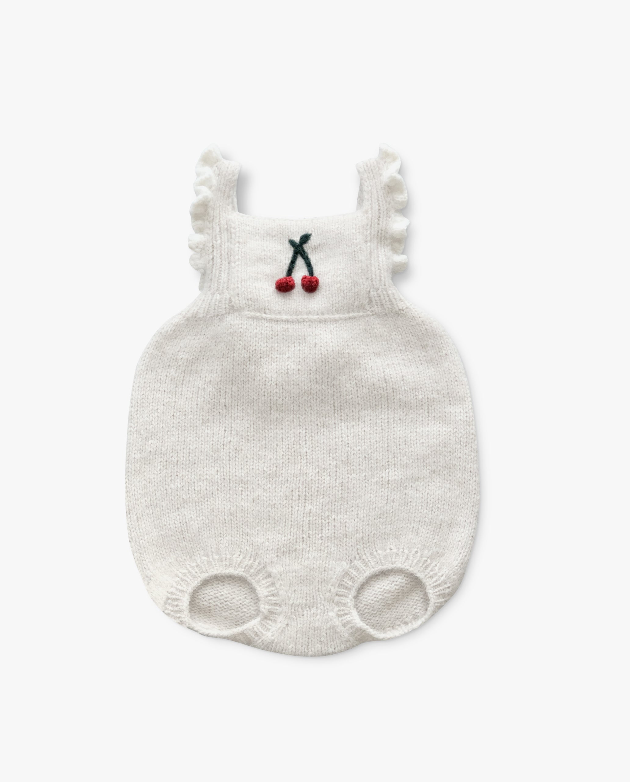 Cherries romper | off white