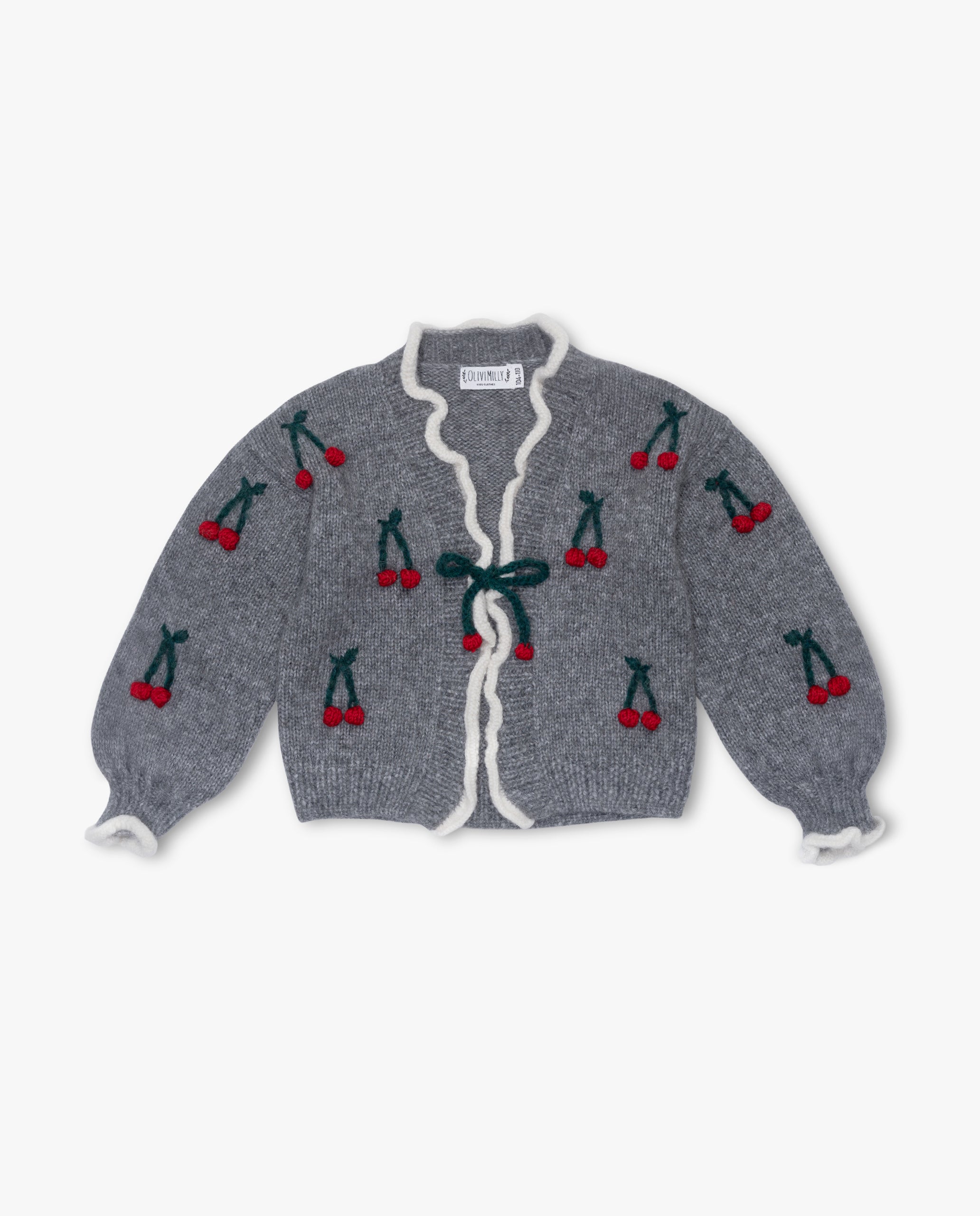 Cherries cardigan | Dark grey