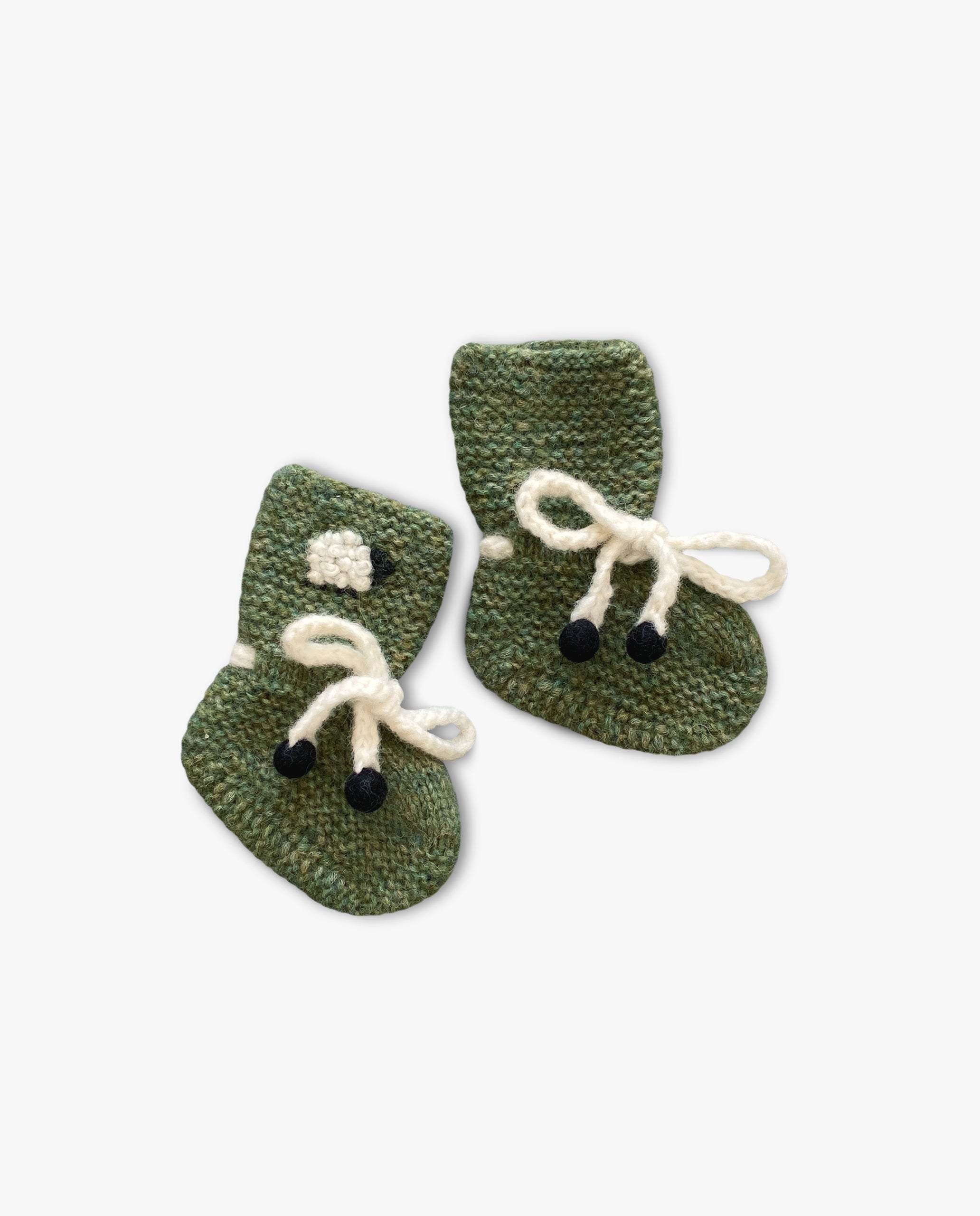 Sheeps Booties |green moss| in stock (9-12m)