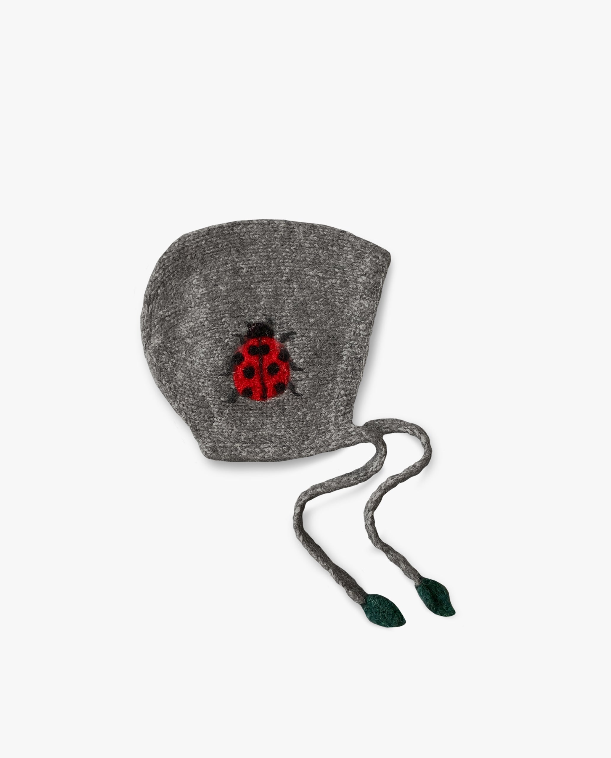 Ladybug bonnet |dark grey| in stock (3-6m)