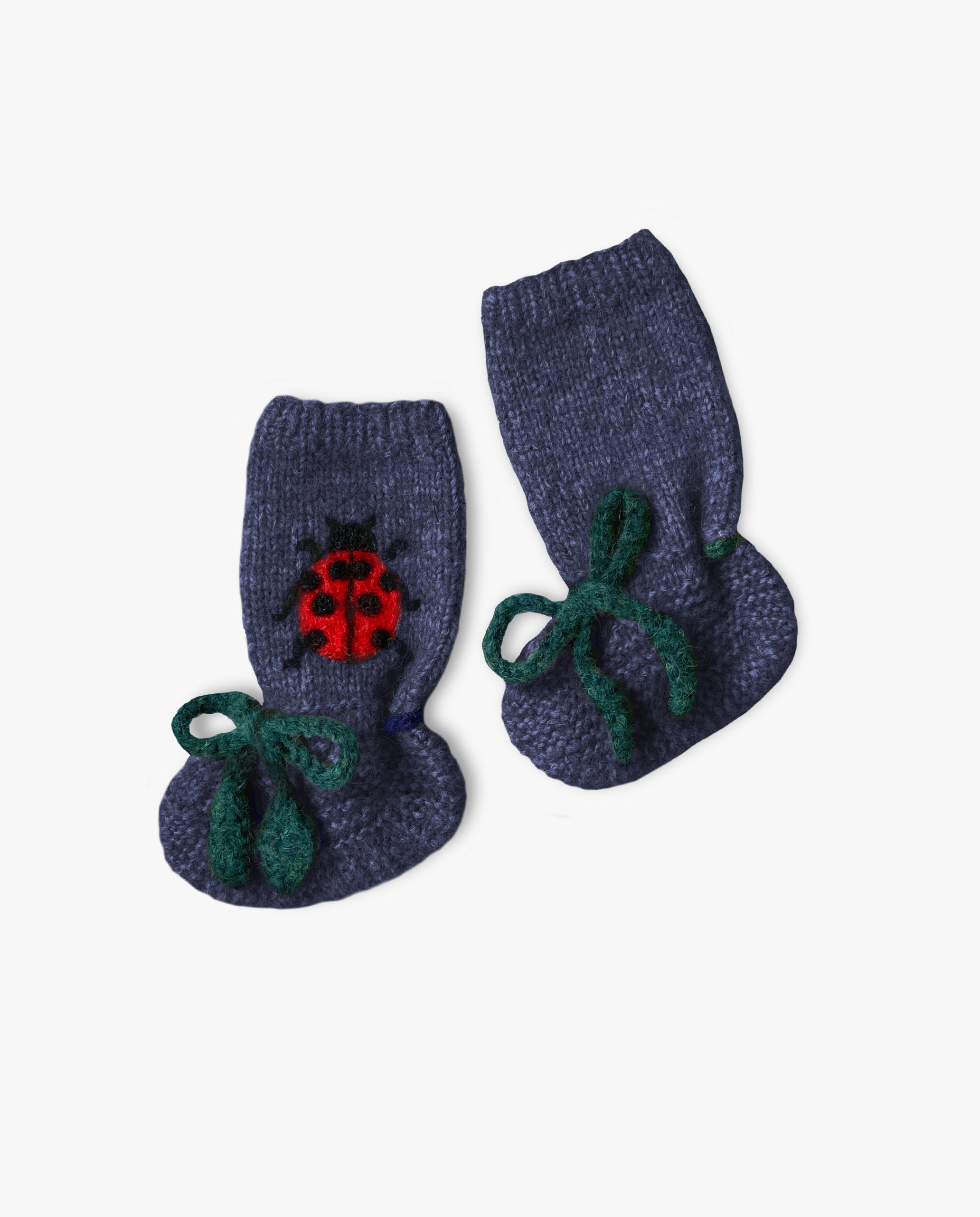 Ladybug Booties |dark blue| in stock (1-2y)