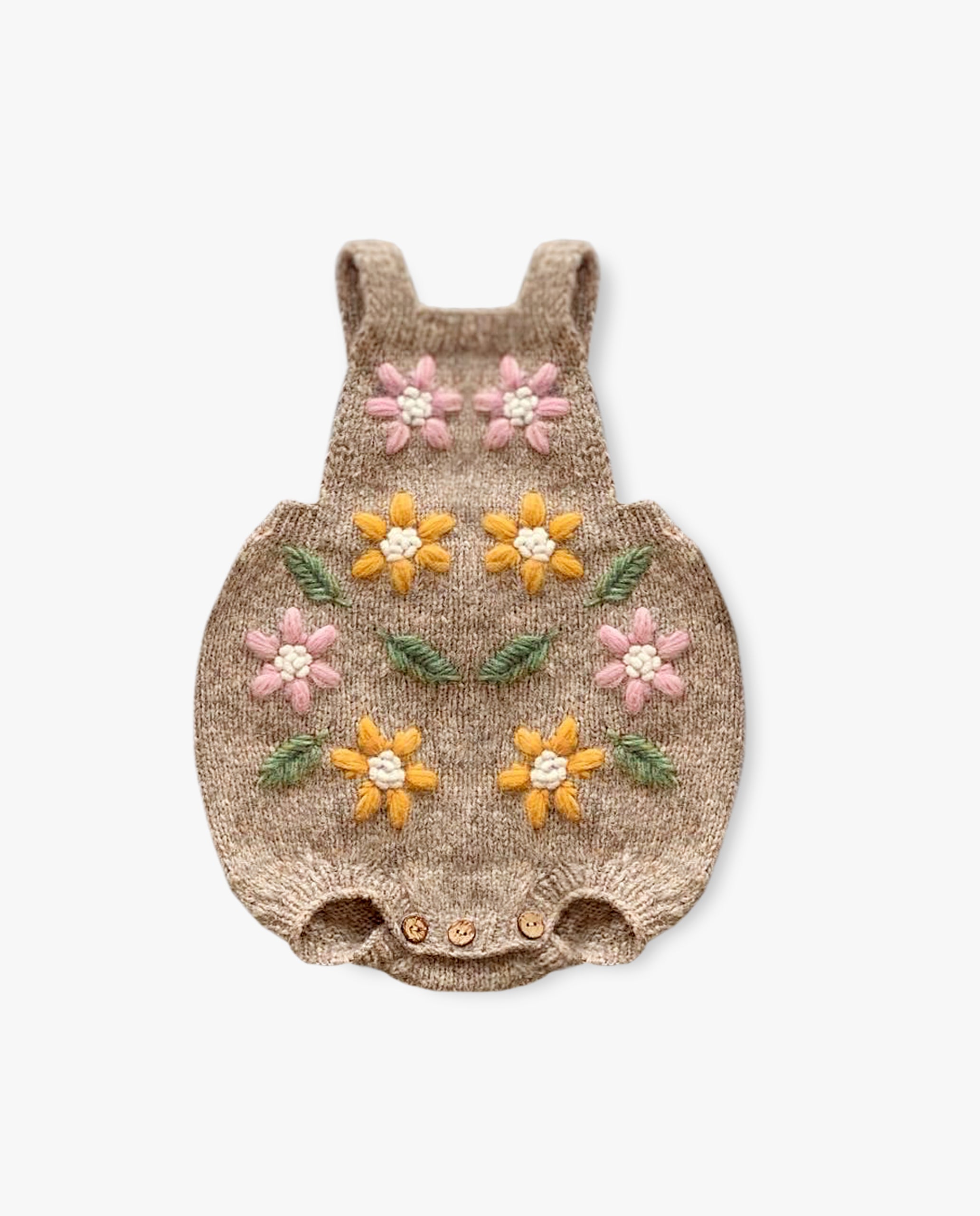 Flower Rain romper | Beigebrown