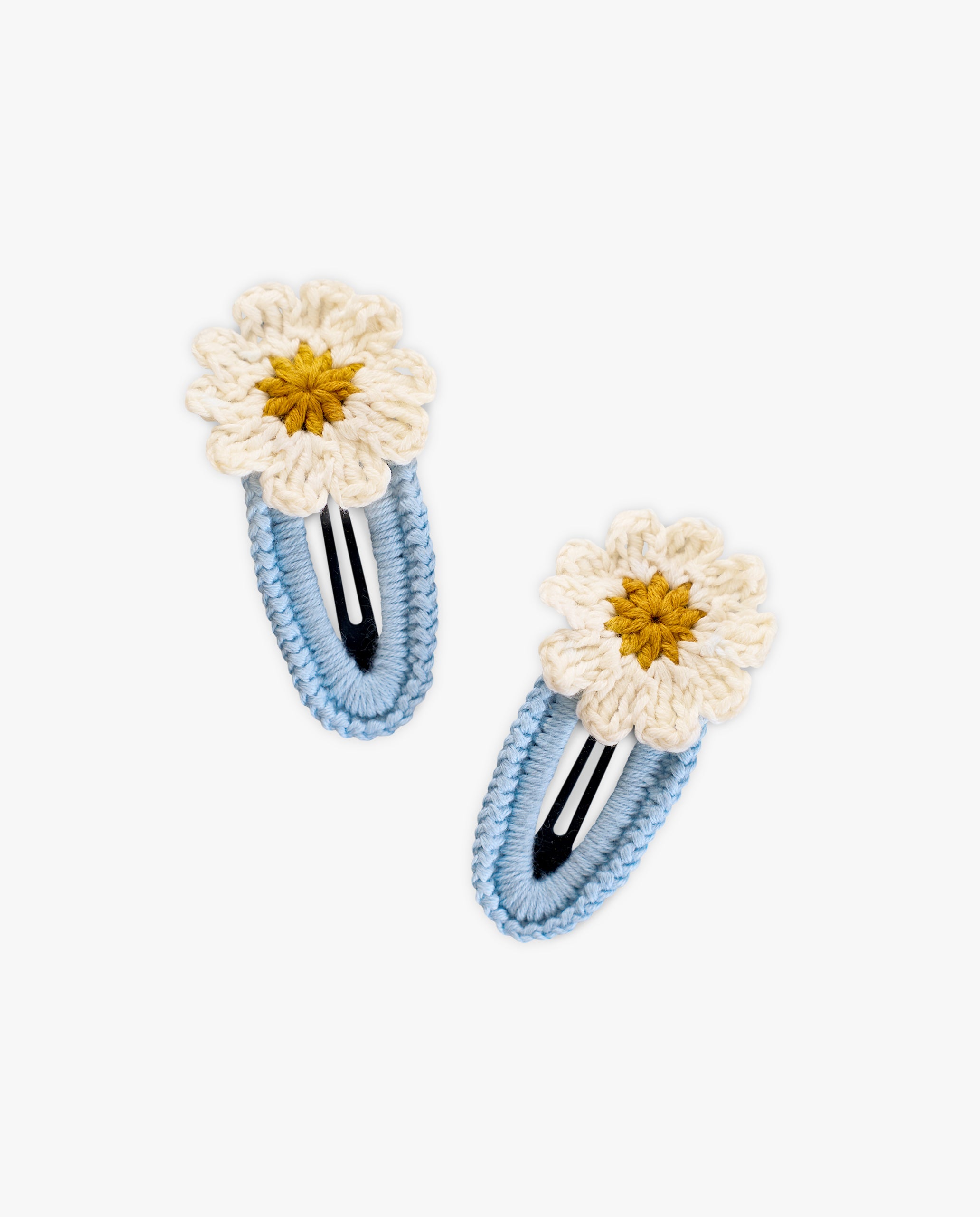 Daisy Hair Clips | Baby Blue | In Stock