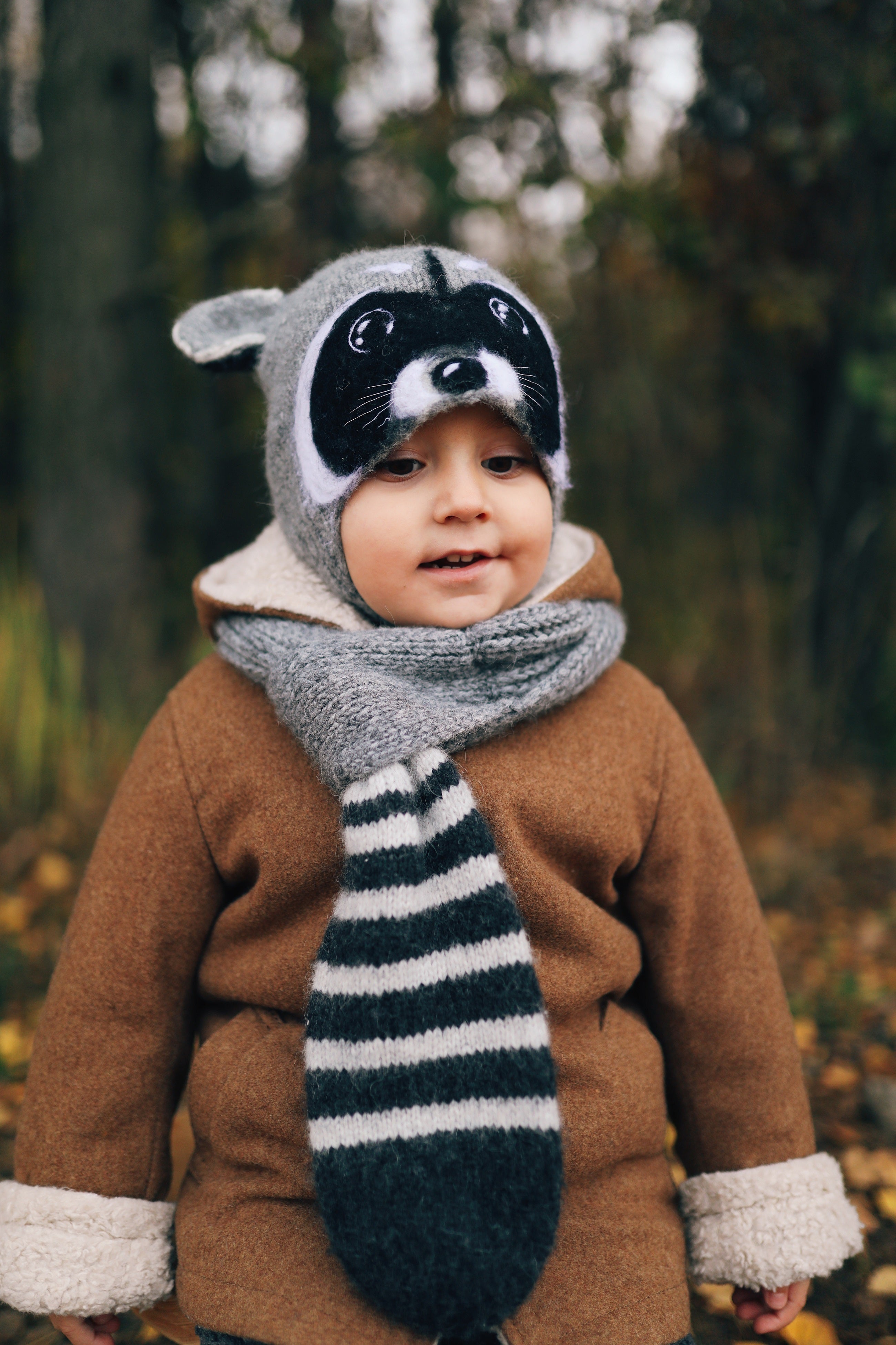 Raccoon hat | Dark grey