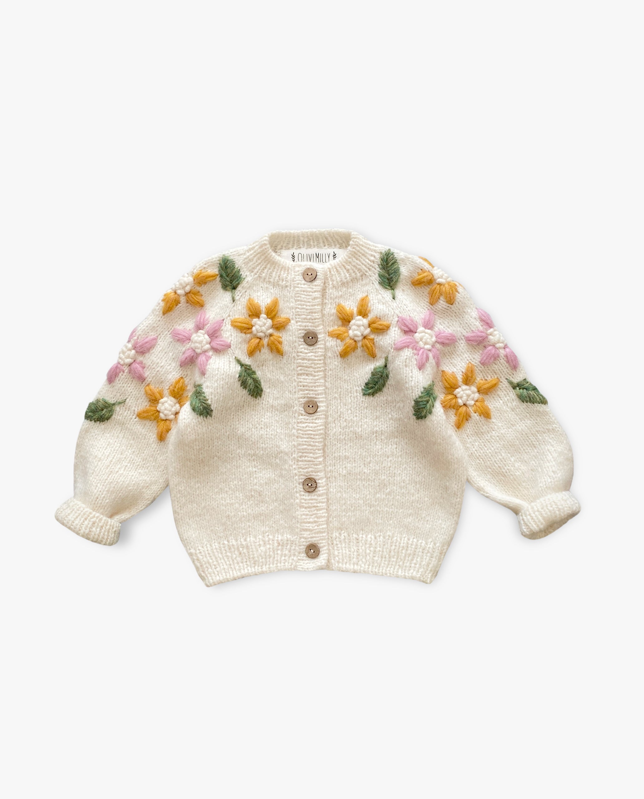Flower Rain cardigan | off white