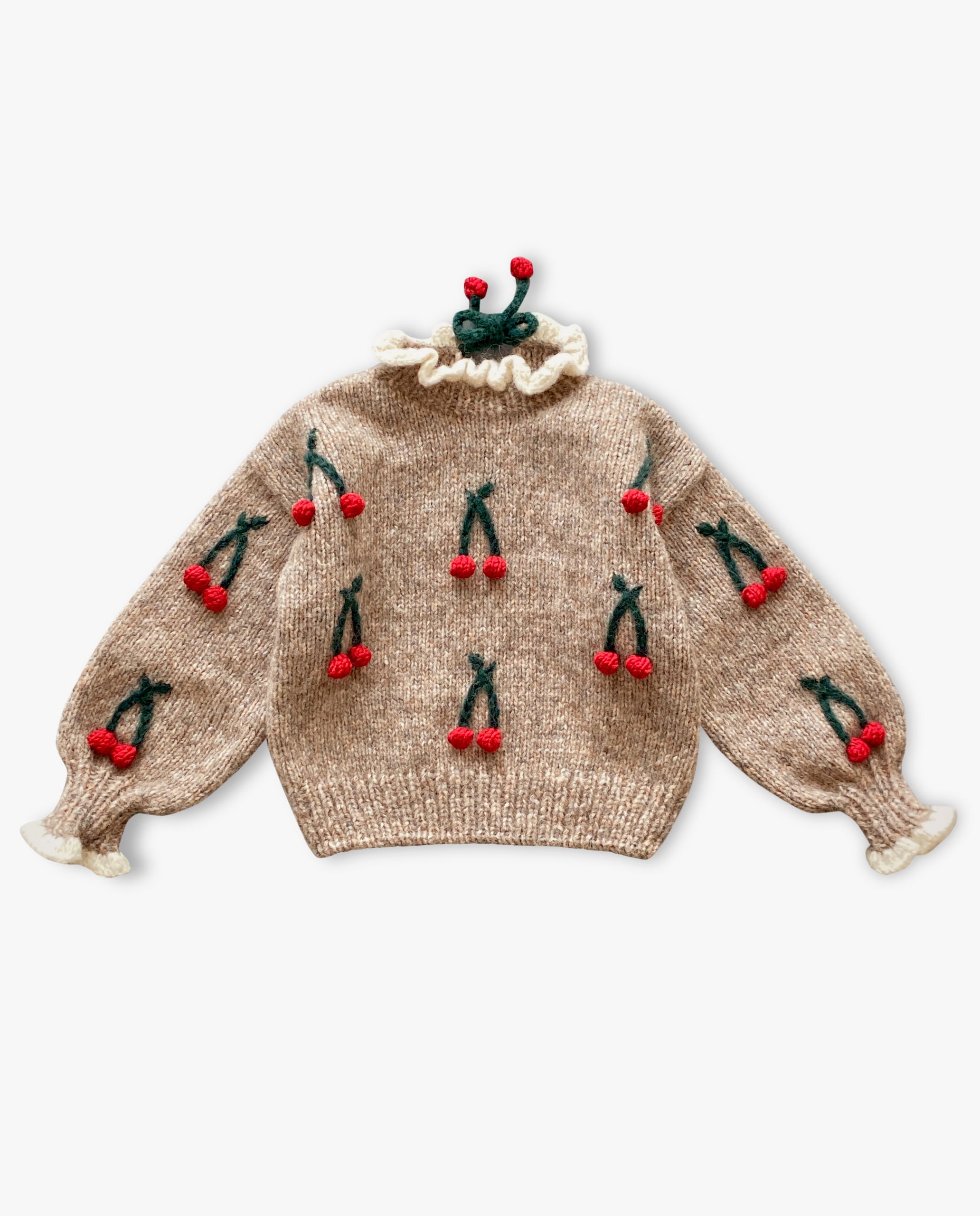 Cherries pullover | Beigebrown