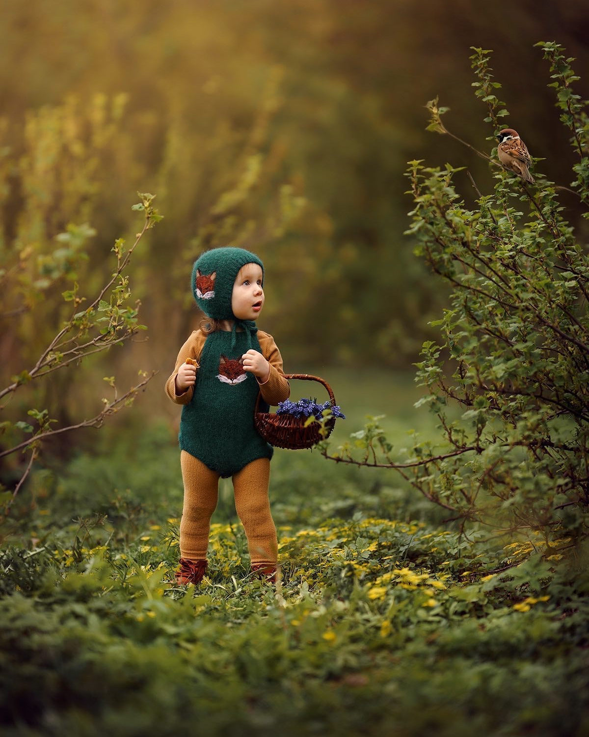 Fox romper | Emerald