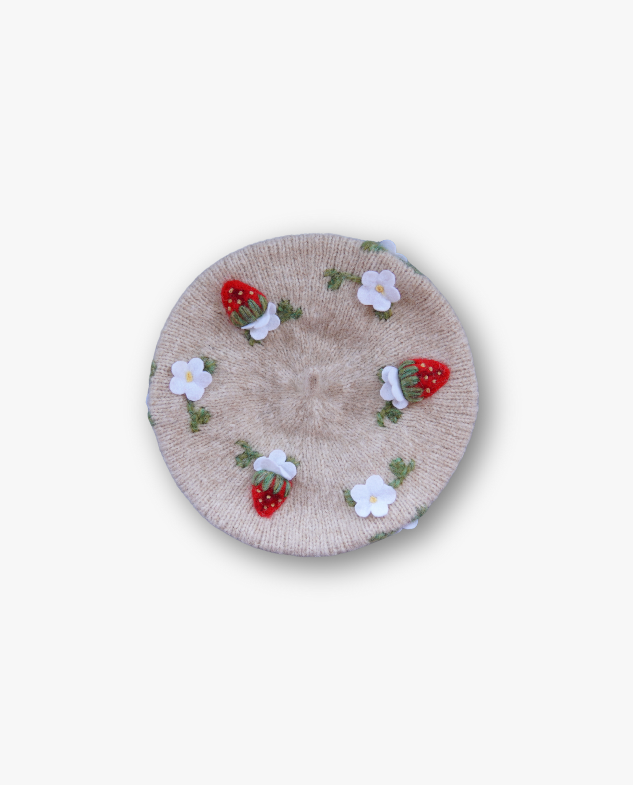 Strawberries Beret | Wheat