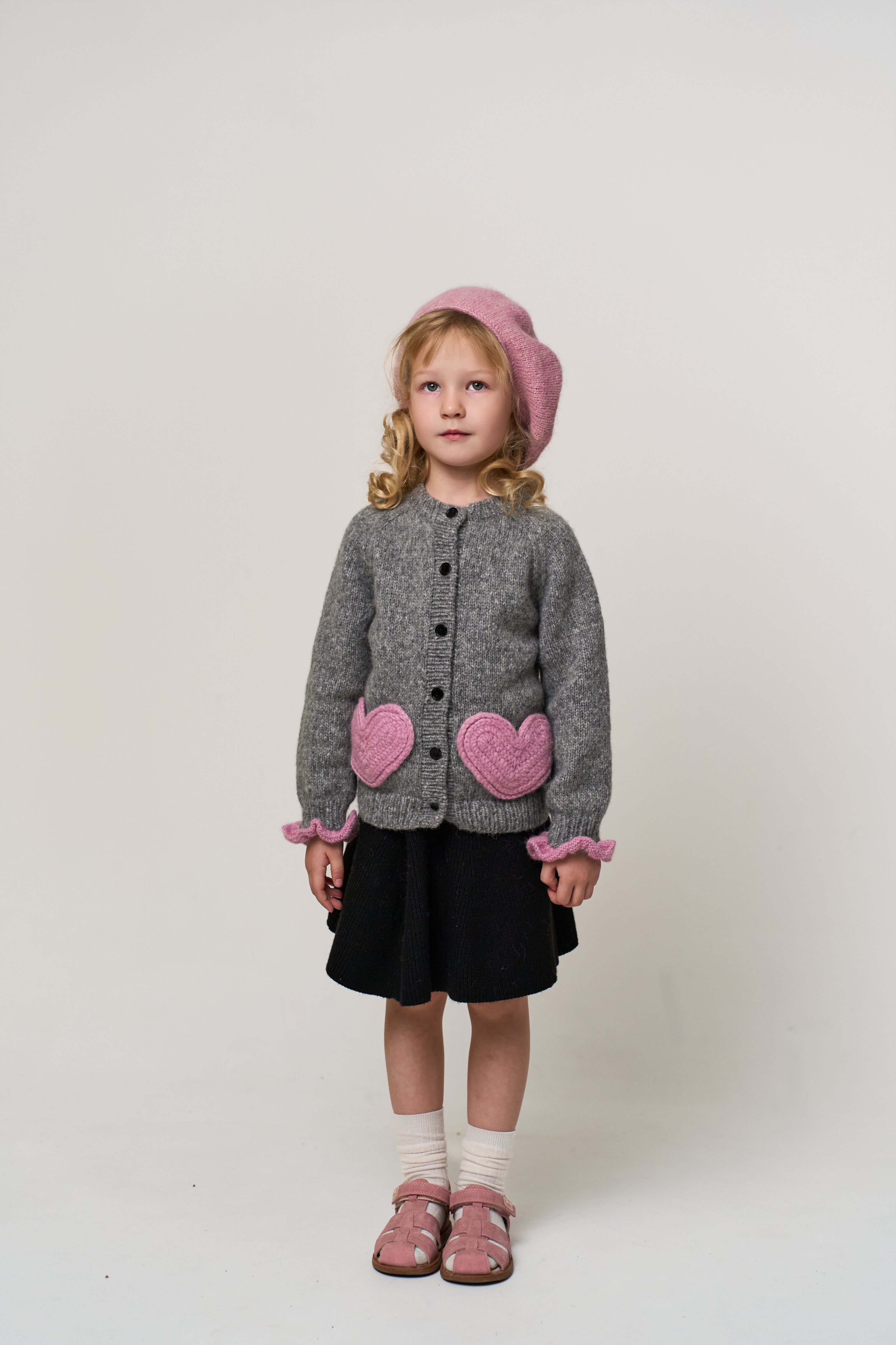 Sweet Heart cardigan | Powder Pink