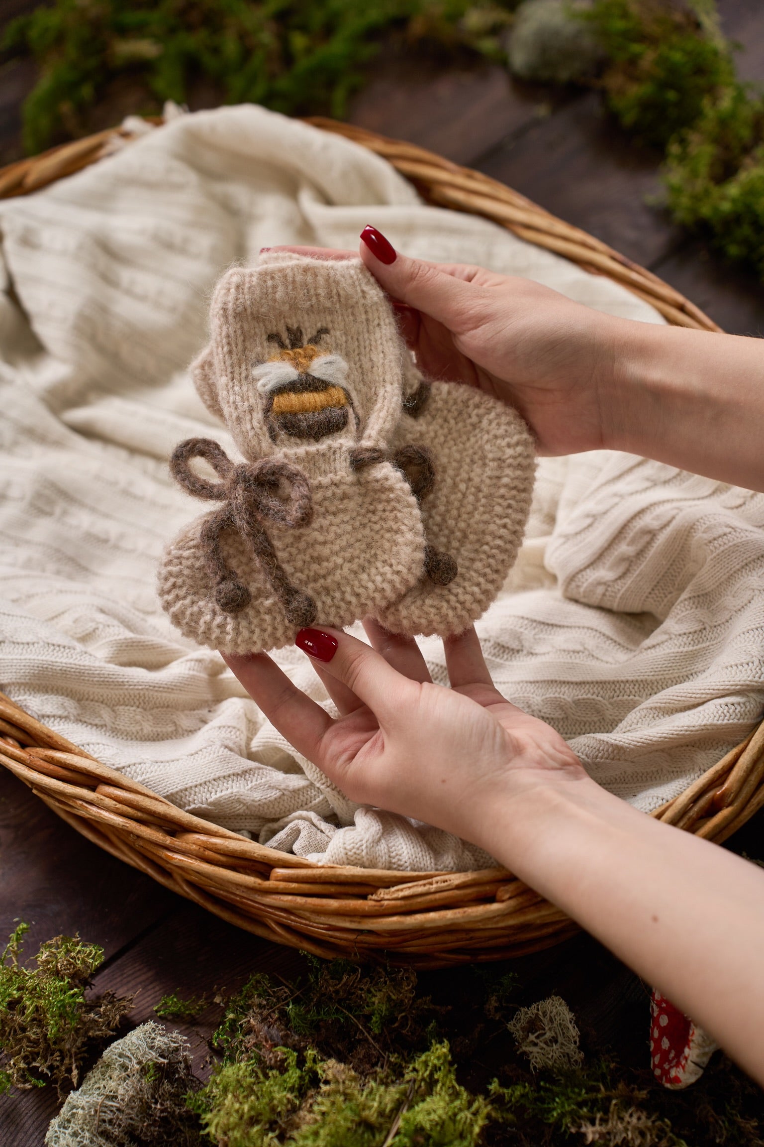 Bee Booties | wheat