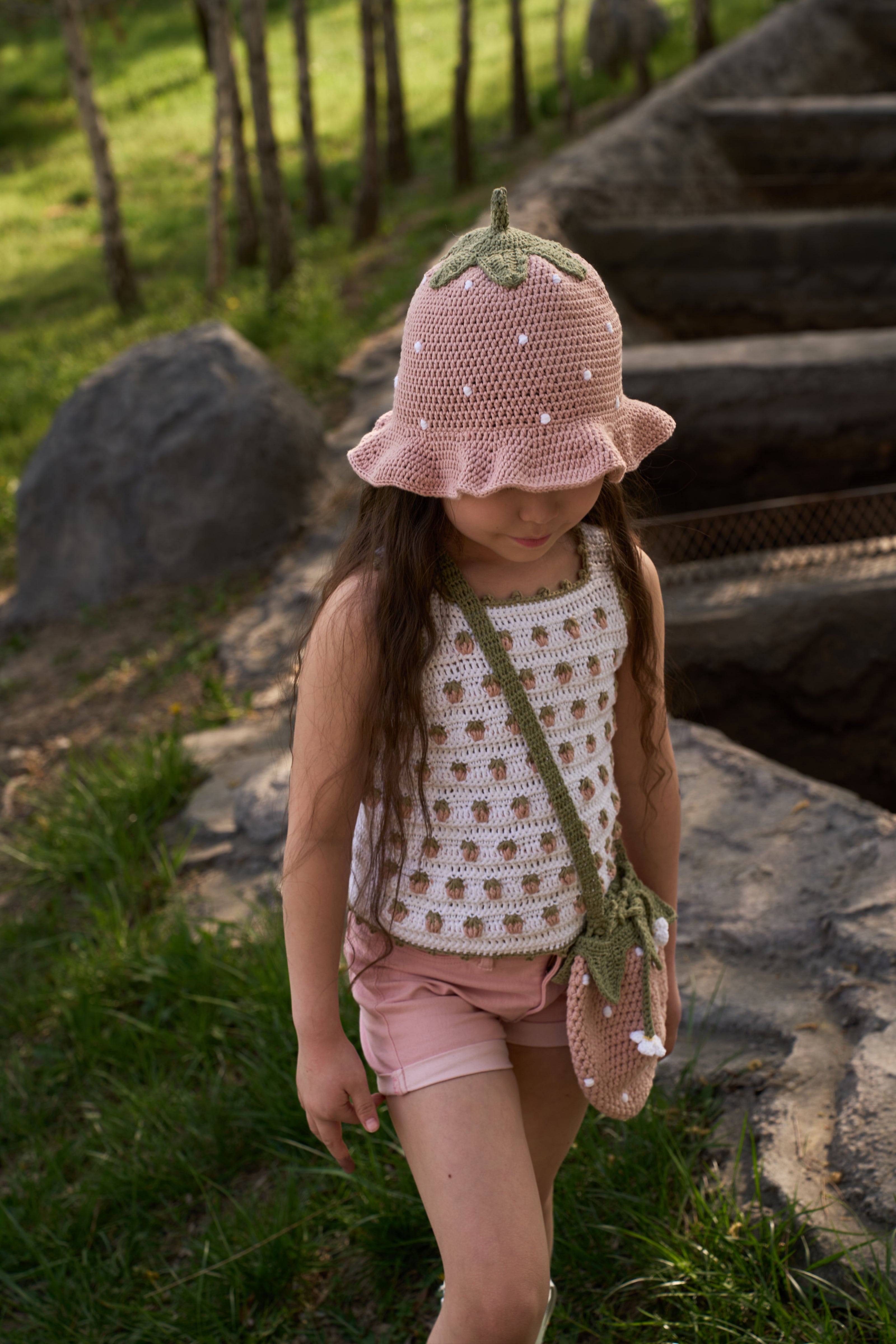 Strawberry Hat | powder pink