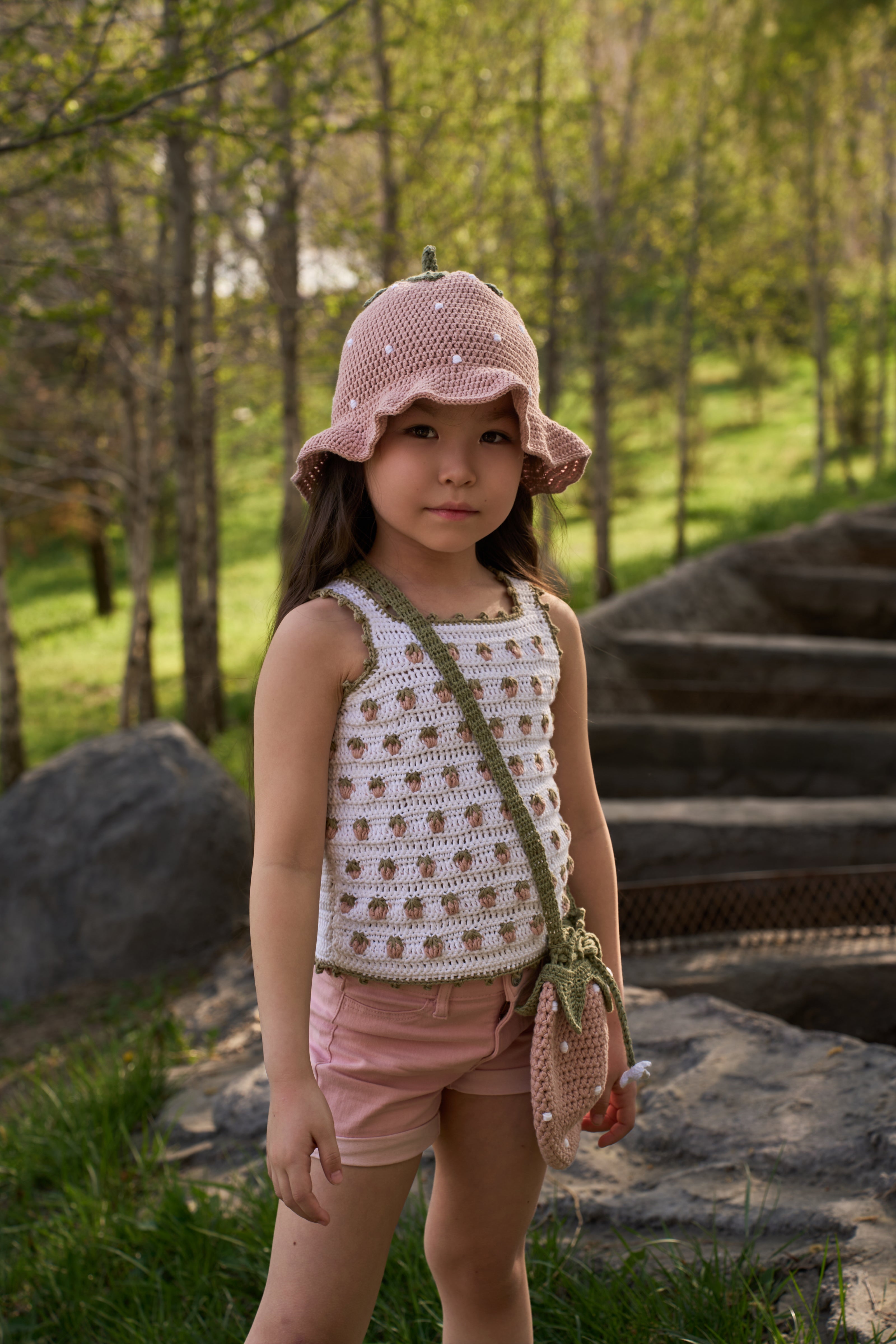 Strawberry Hat | powder pink