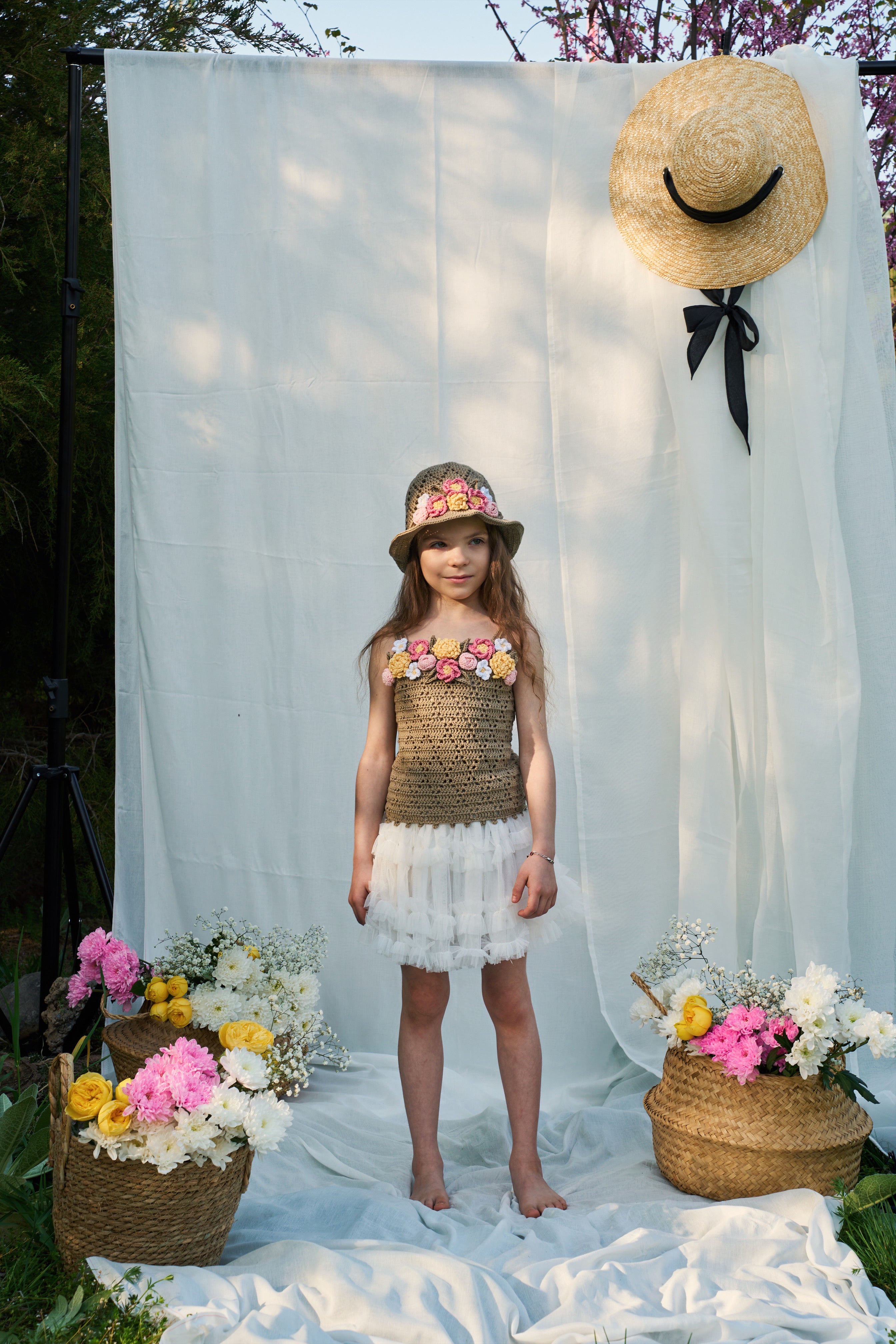 Flowers Top | olive green