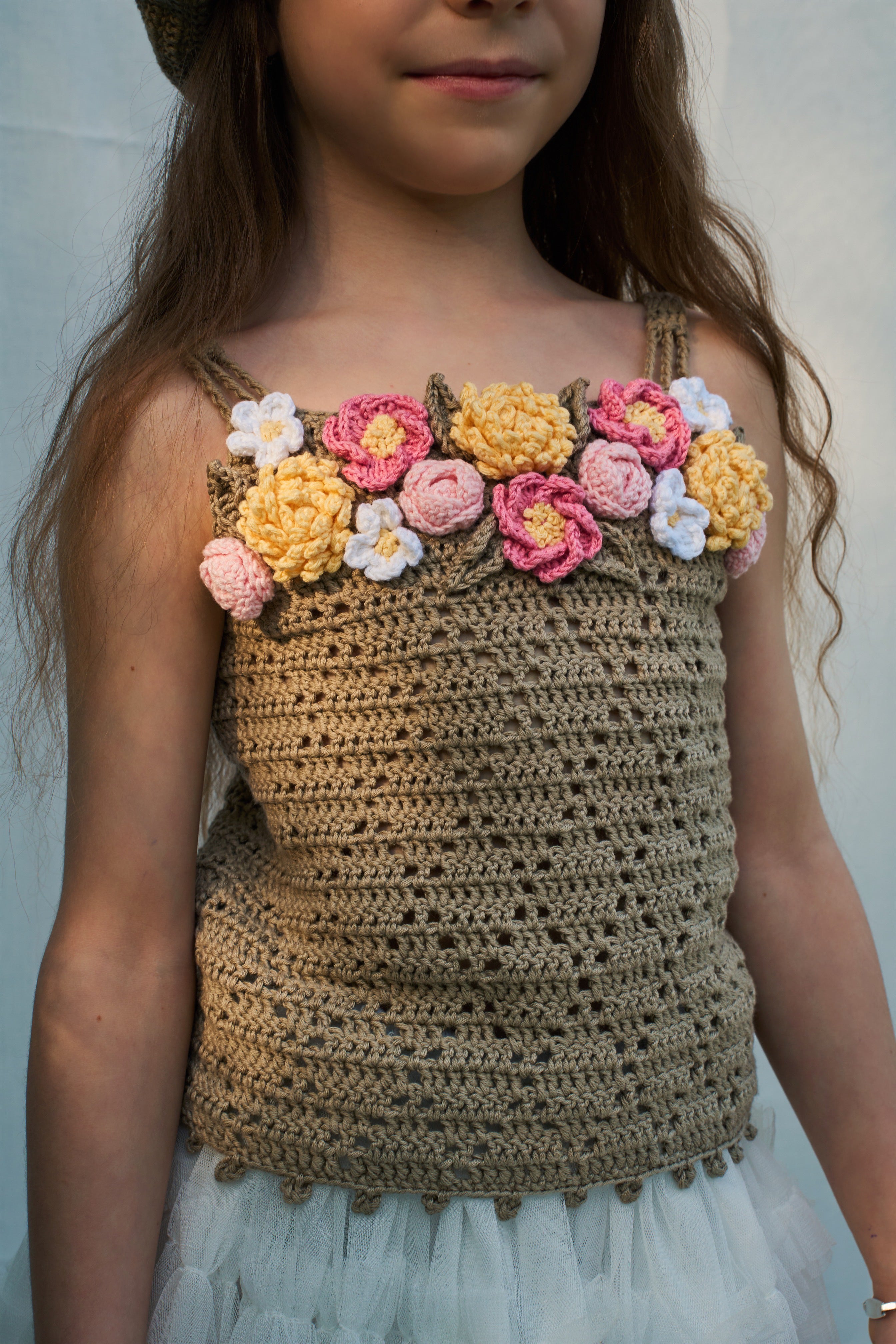 Flowers Top | olive green
