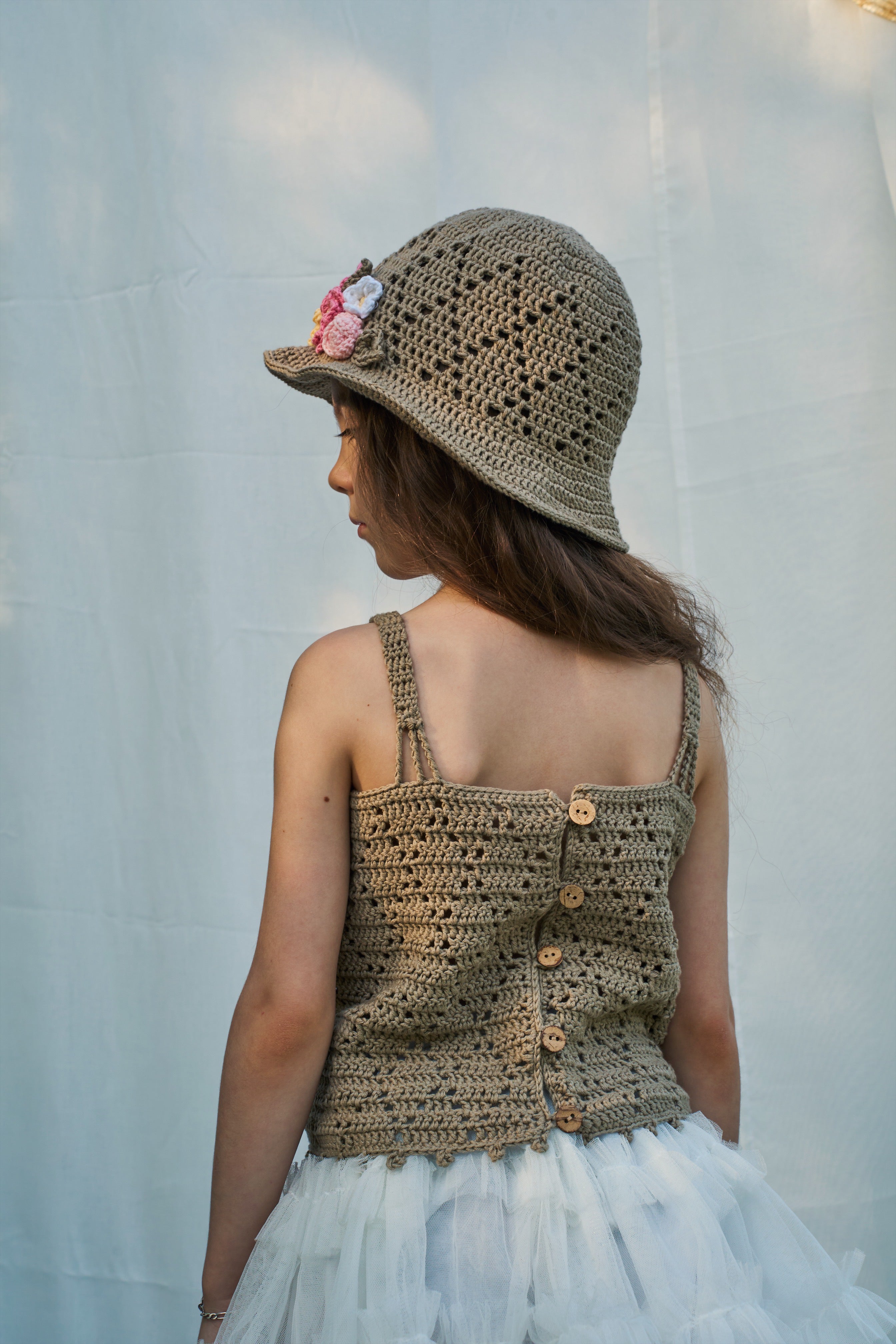 Flowers Top | olive green