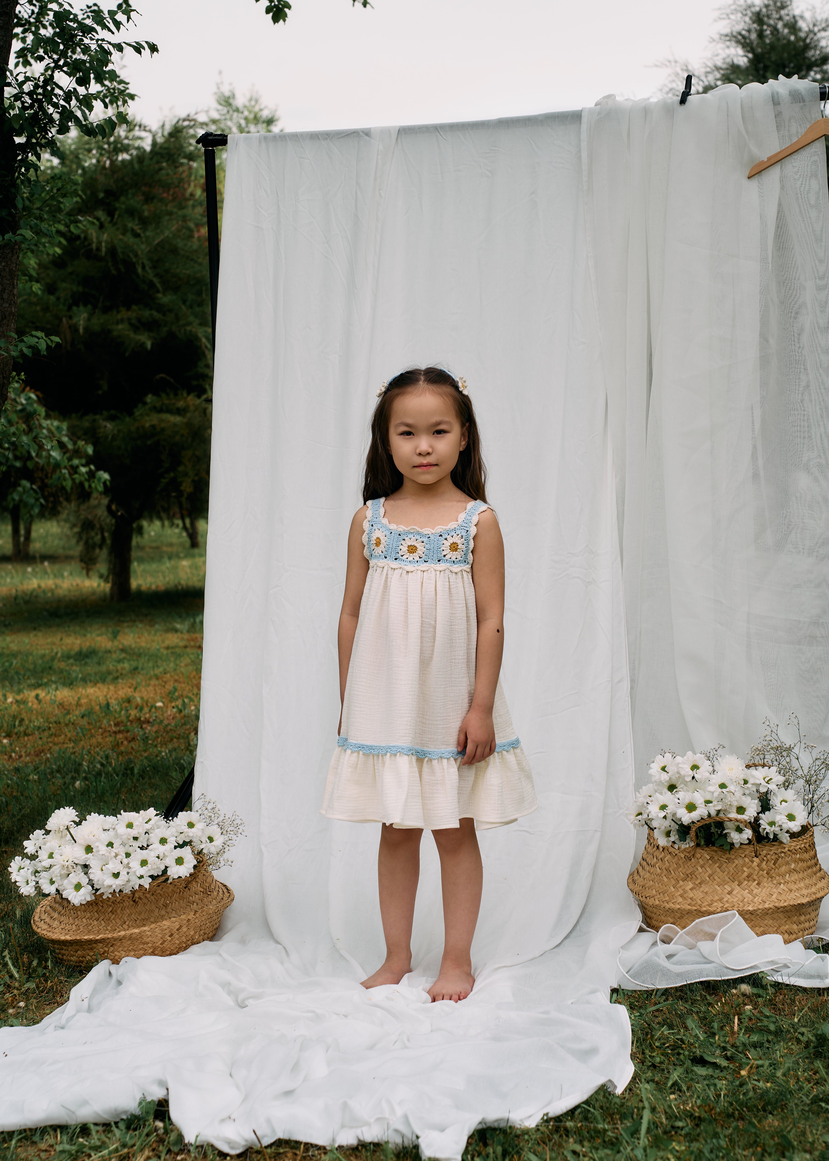 Daisy Dress | Baby blue | In Stock (6-7 y)