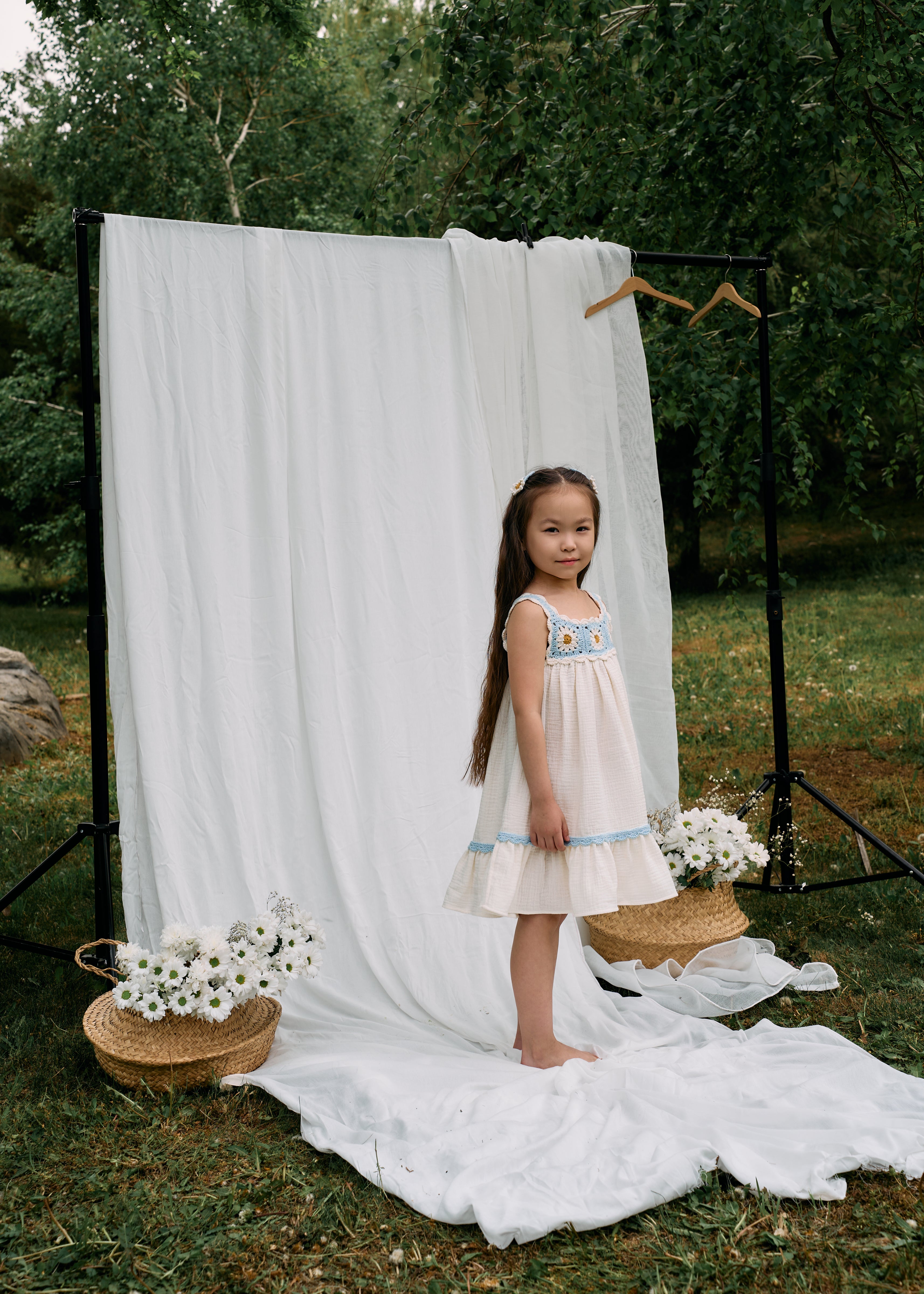Daisy Dress | Baby blue | In Stock (6-7 y)