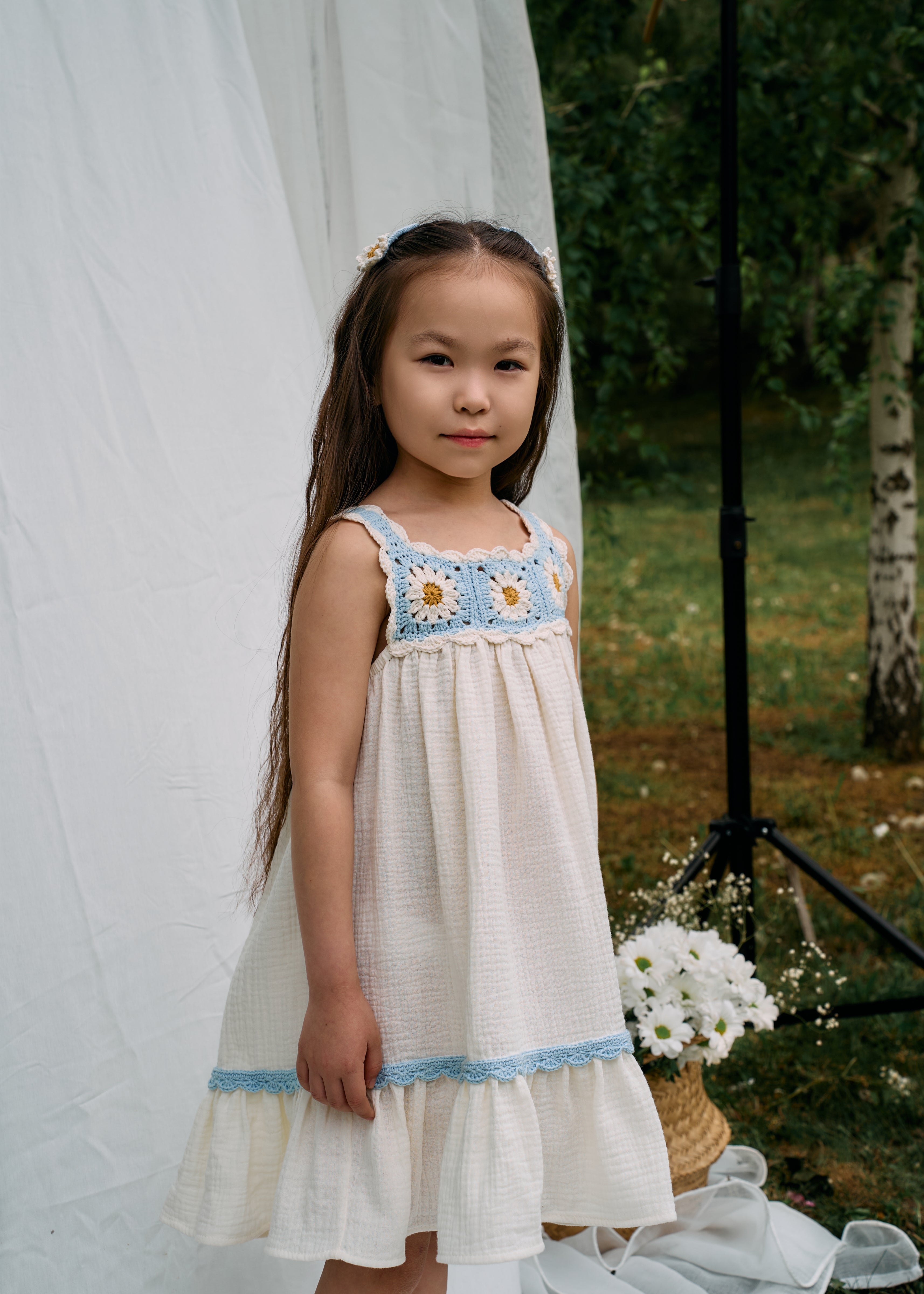 Daisy Dress | Baby blue | In Stock (6-7 y)