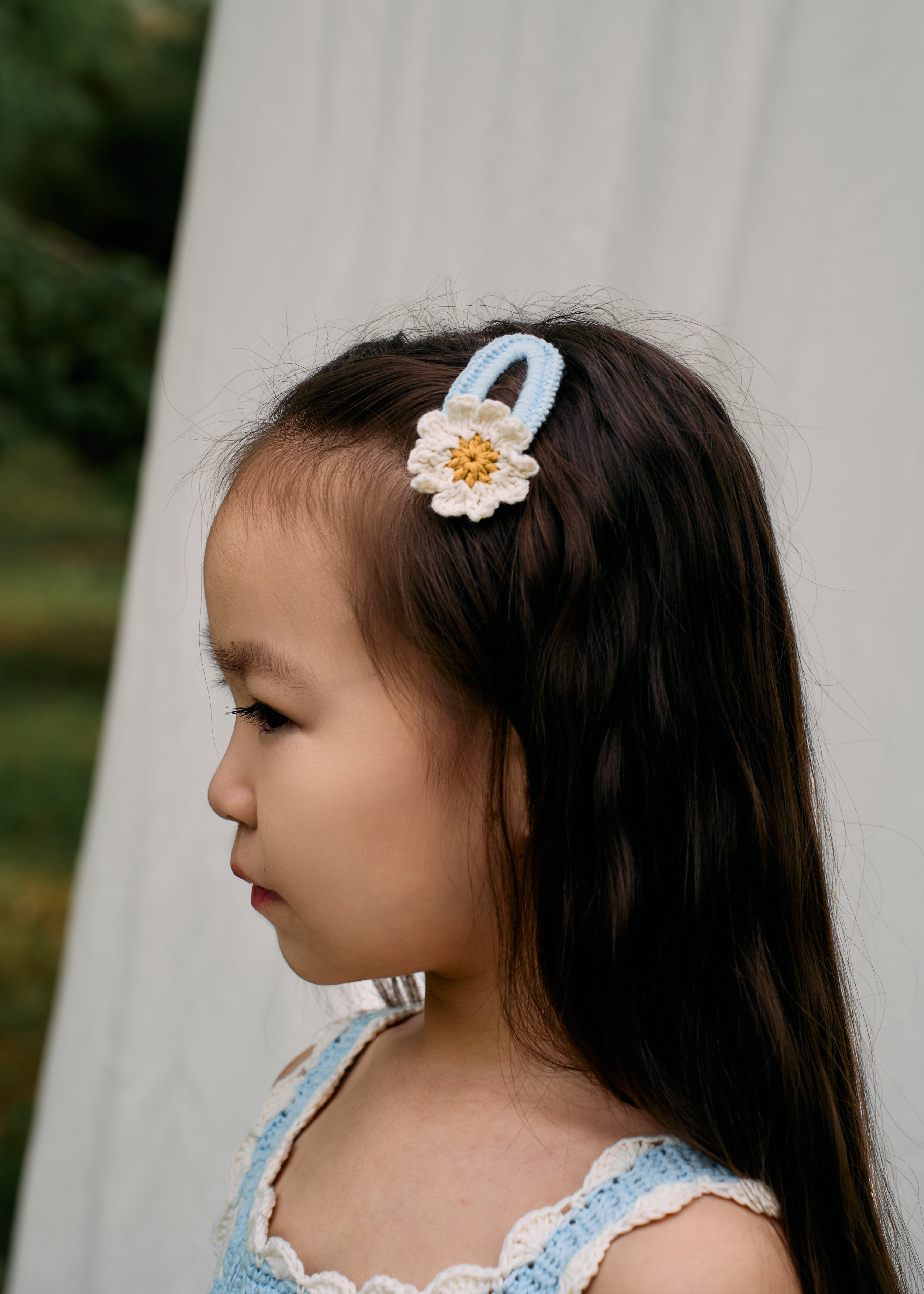 Daisy Hair Clips | Baby Blue | In Stock