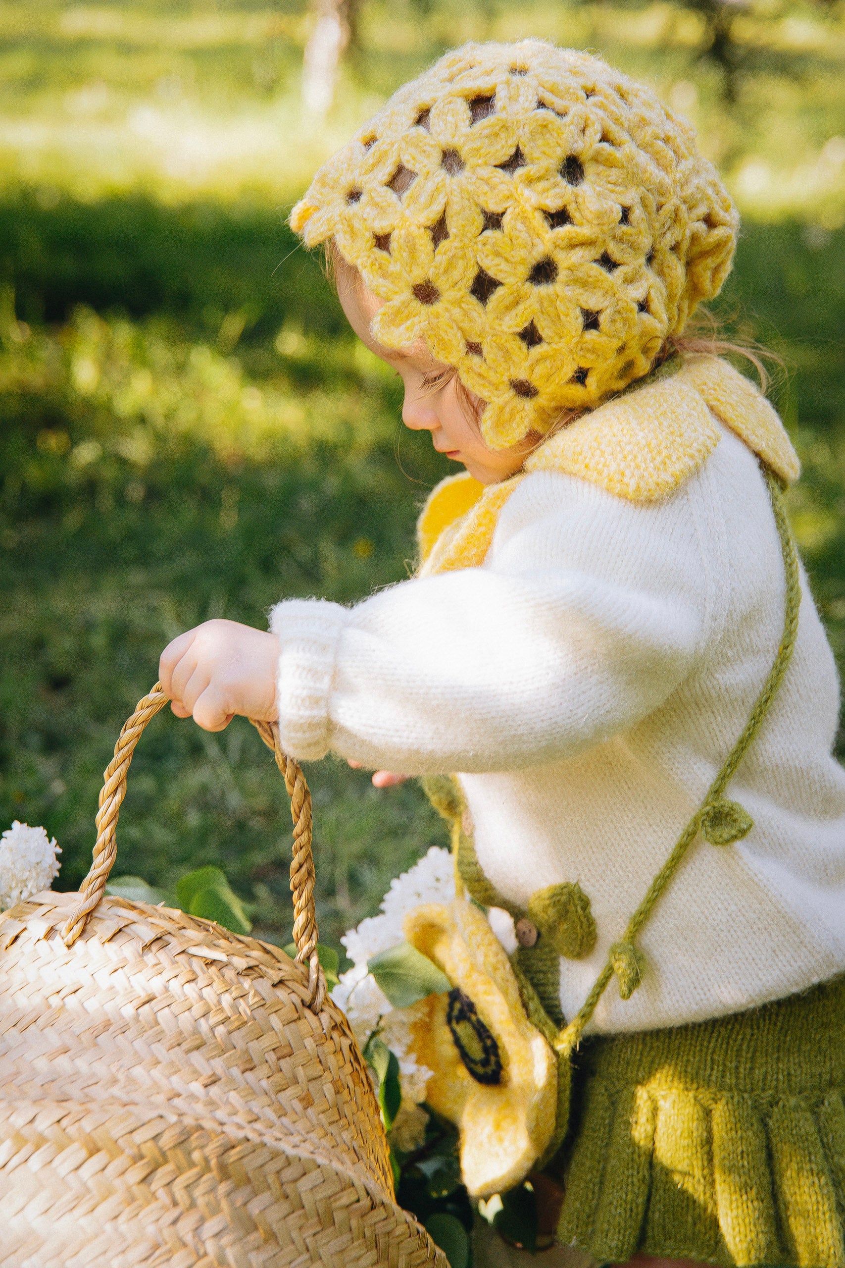 Blossom bonnet | Lemon | In Stock (2-3 y)