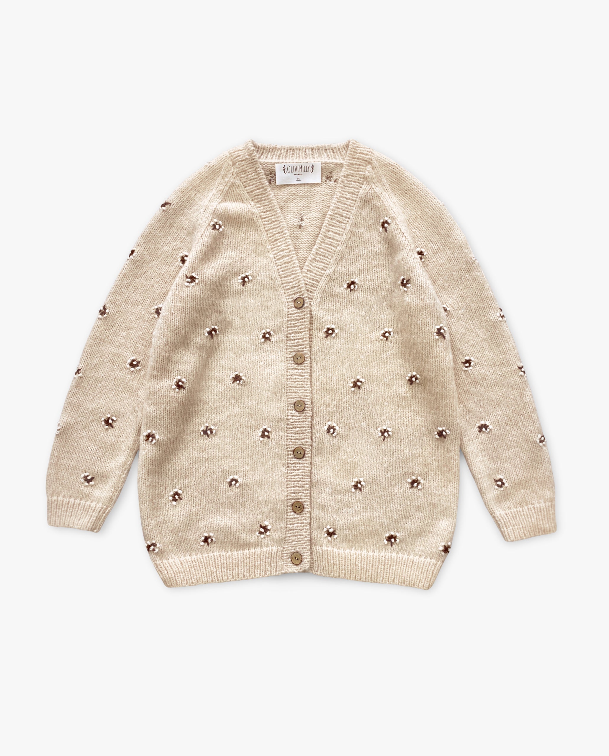 Adult Flora cardigan | Wheat