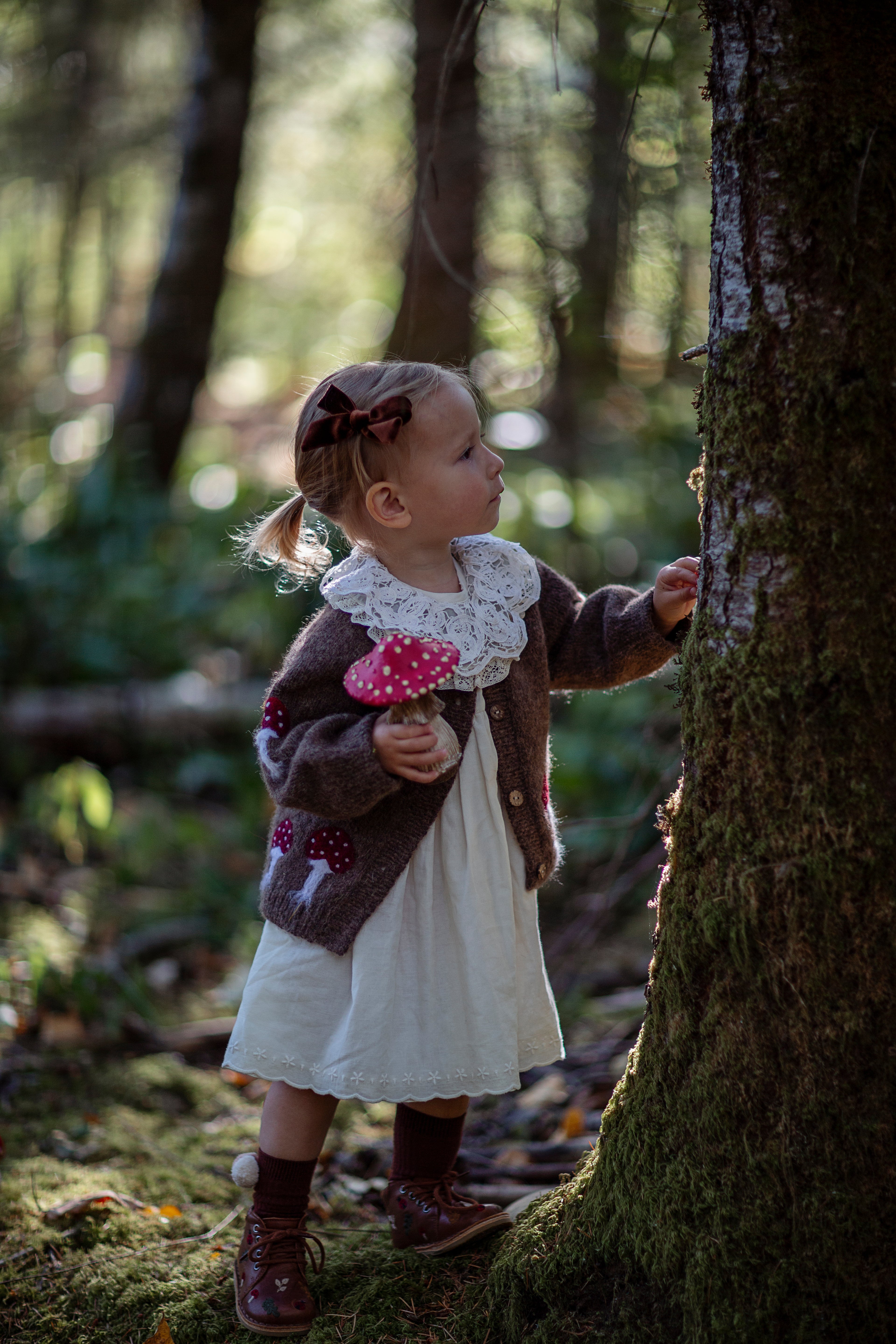 Mushrooms cardigan | Brown