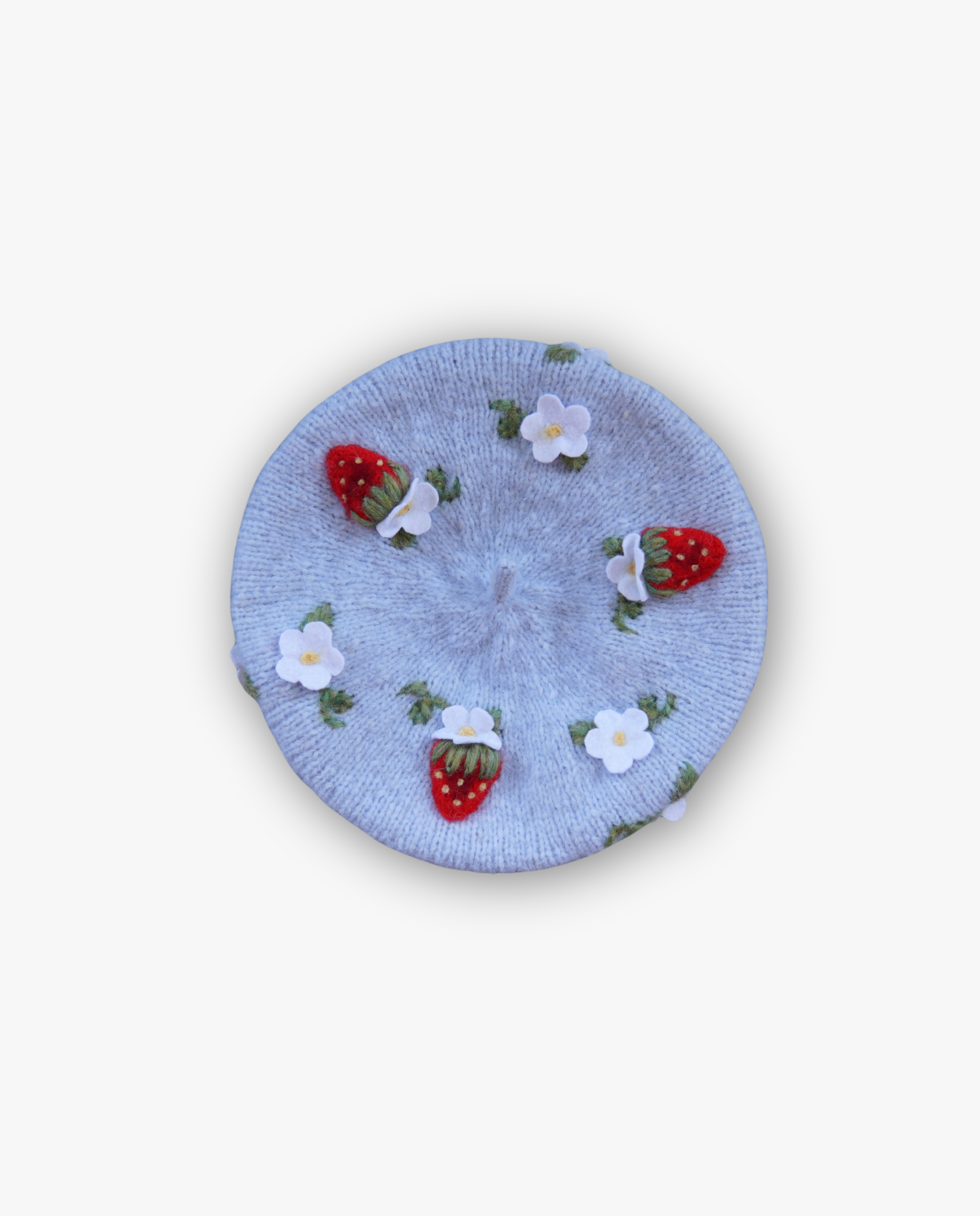 Strawberries Beret | Blue