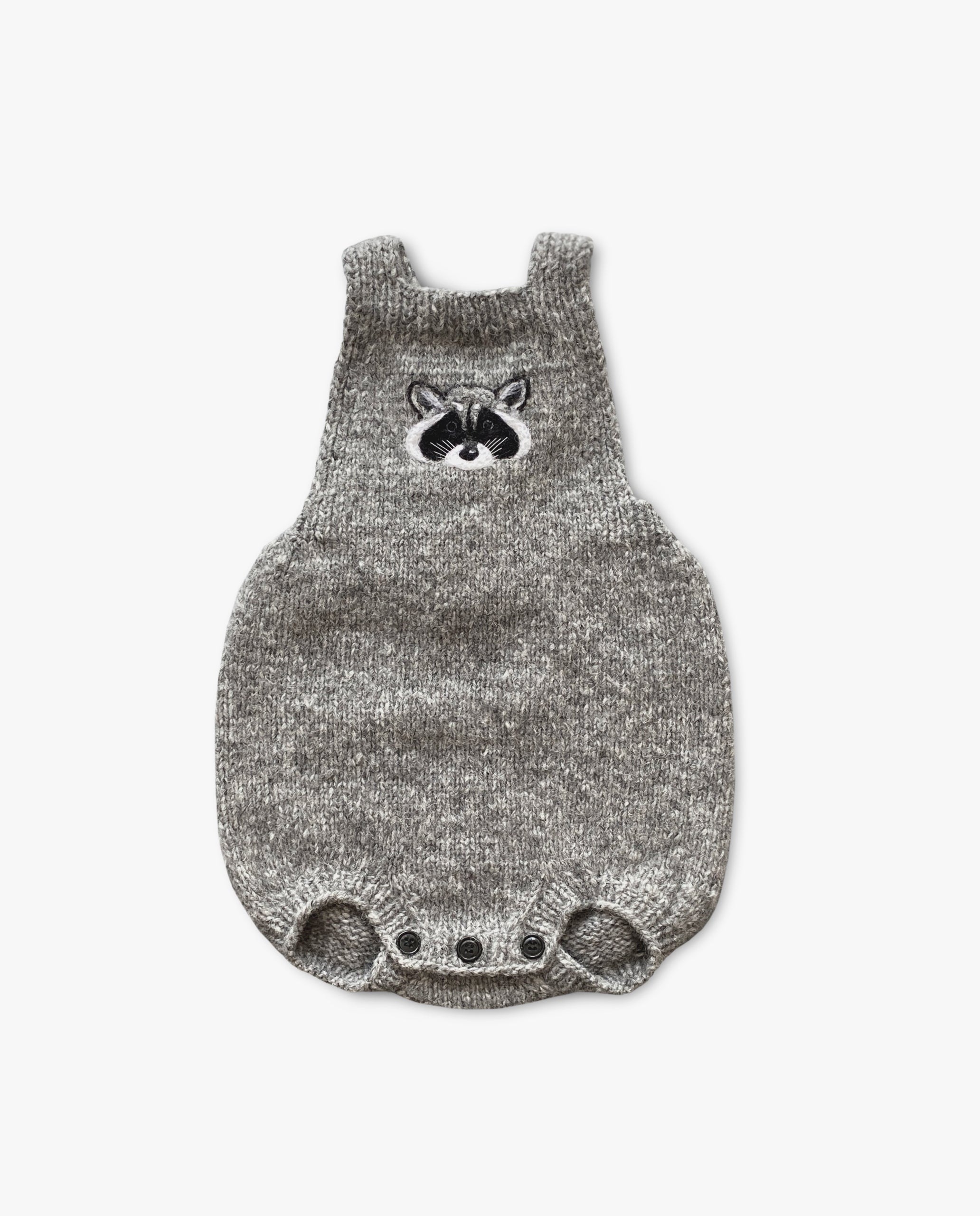 Raccoon romper | Dark grey