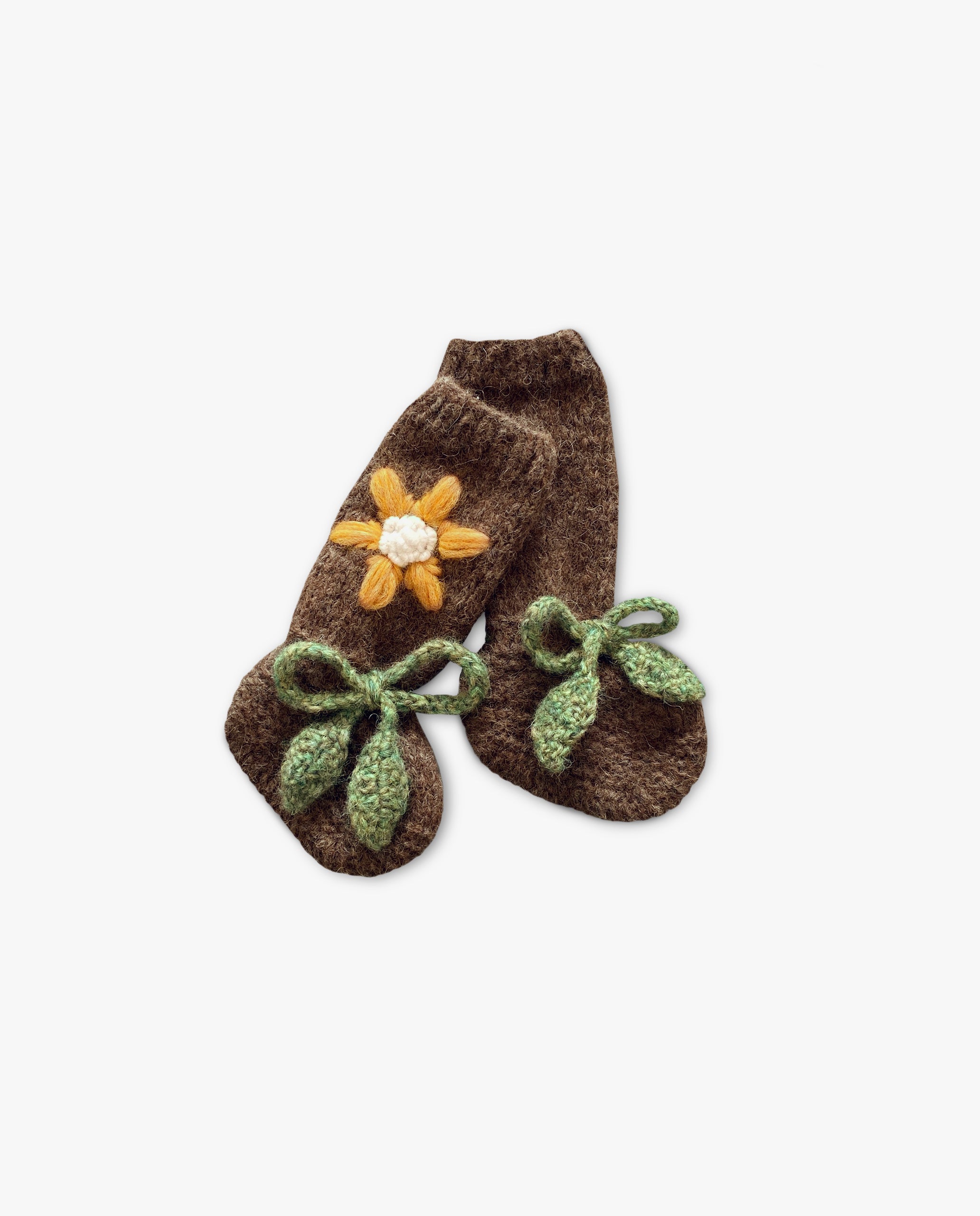 Flower Rain Booties |brown| in stock (9-12m)