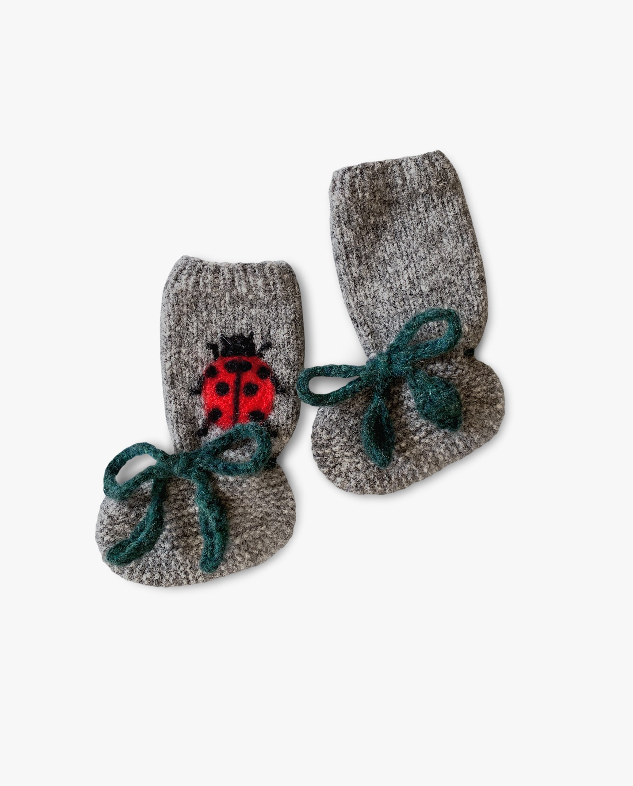 Ladybug Booties | Dark Grey