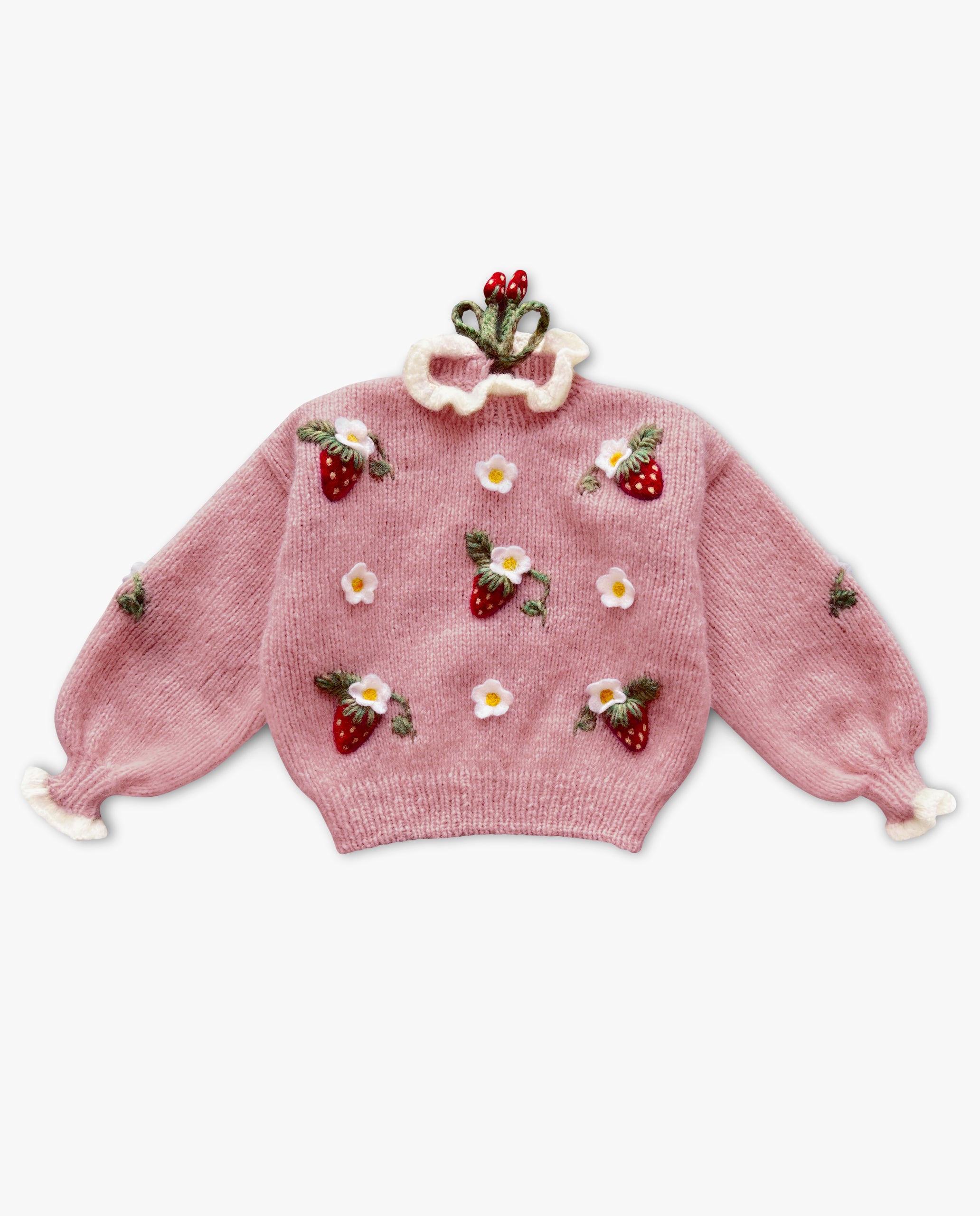 Strawberries Pullover | Powder Pink