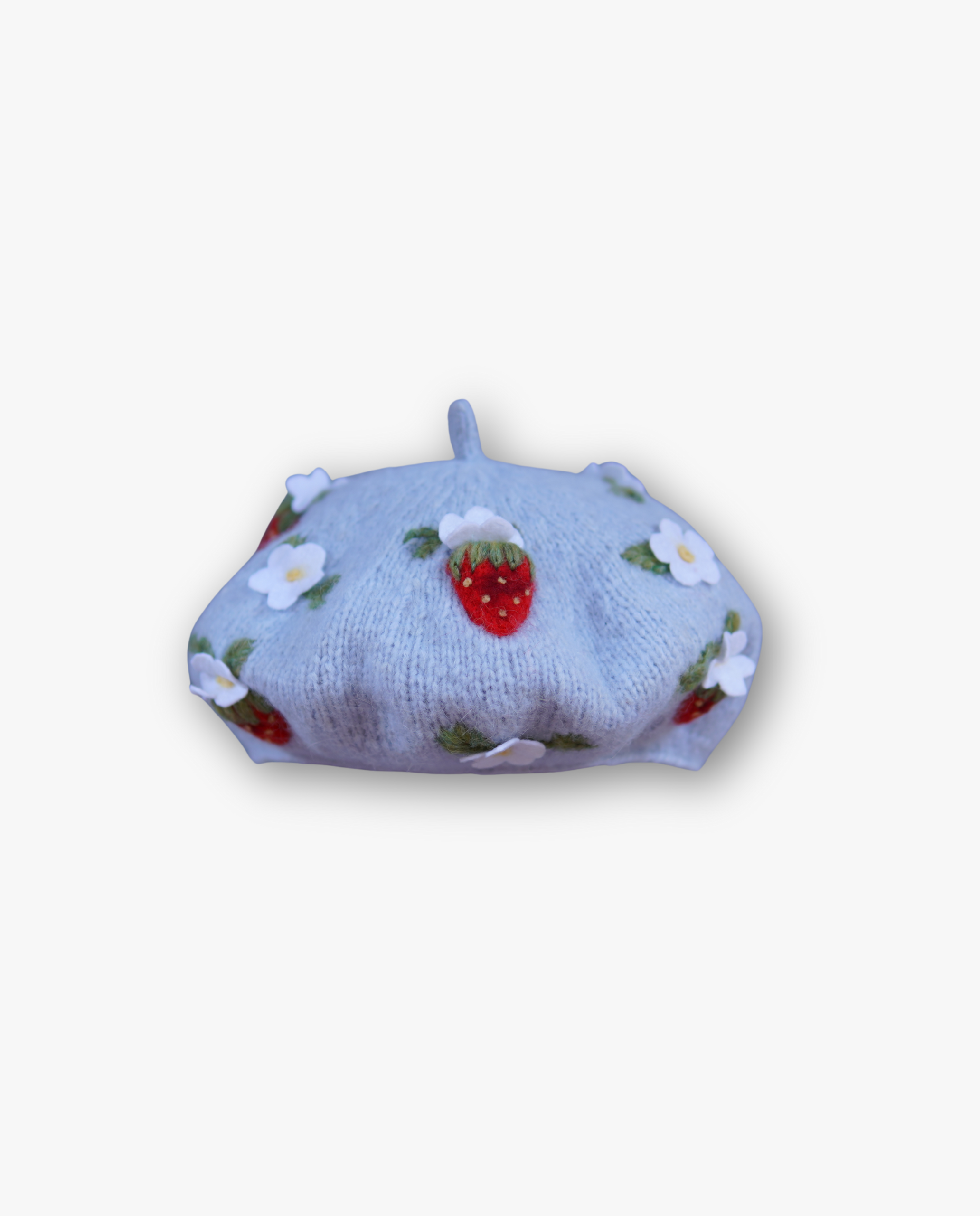 Strawberries Beret | Blue