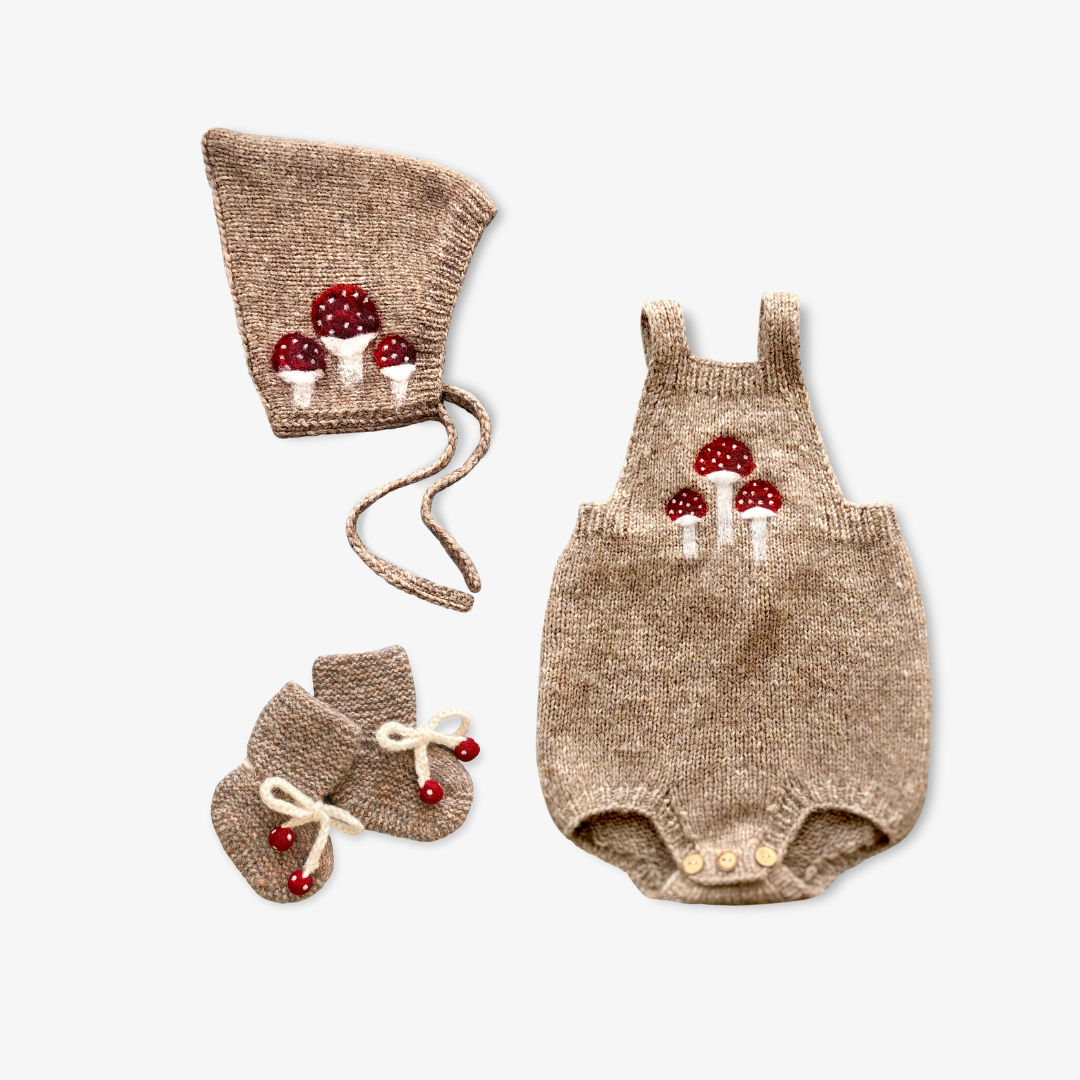 Mushrooms Newborn Set | Beigebrown | In Stock