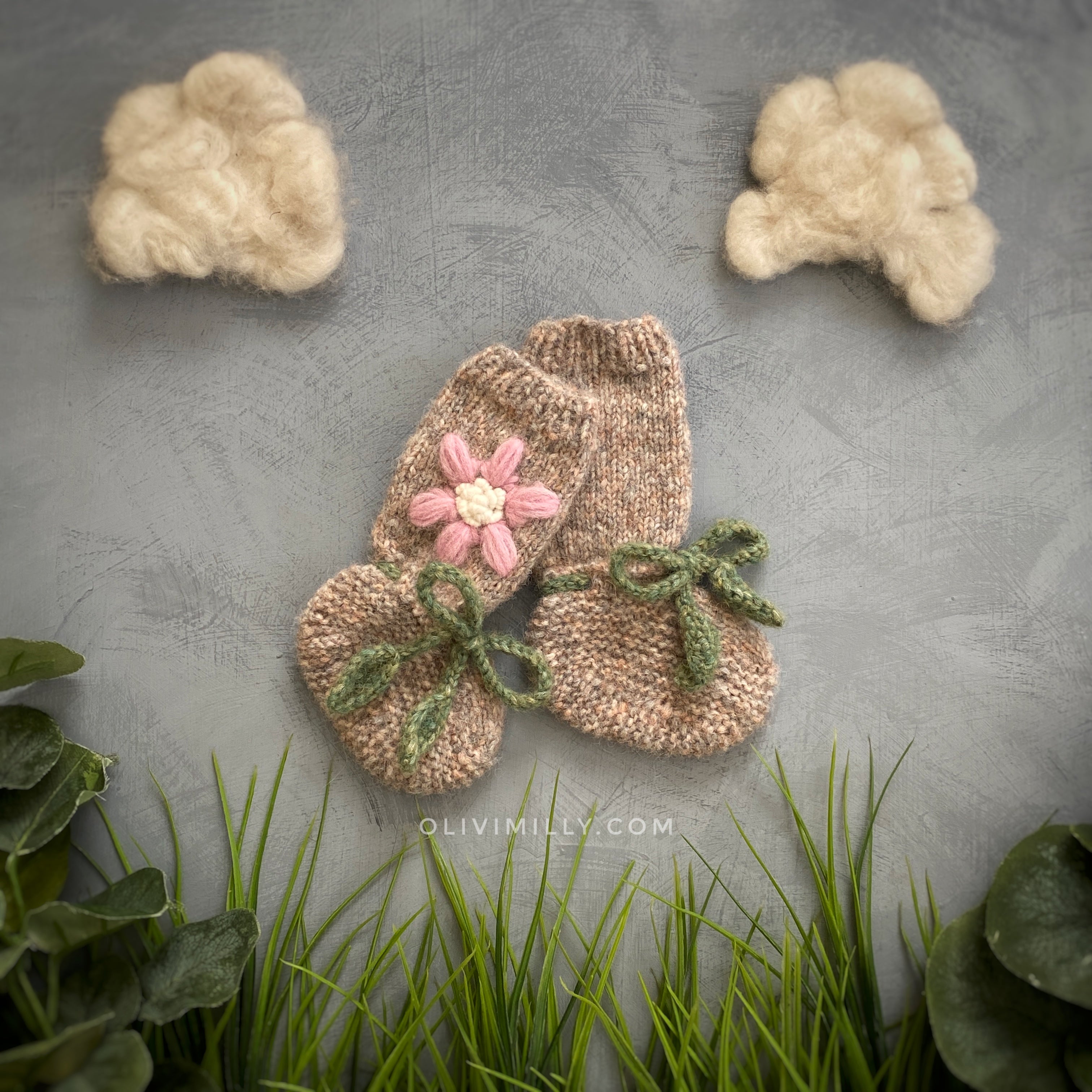 Flower Rain Booties | Beigebrown