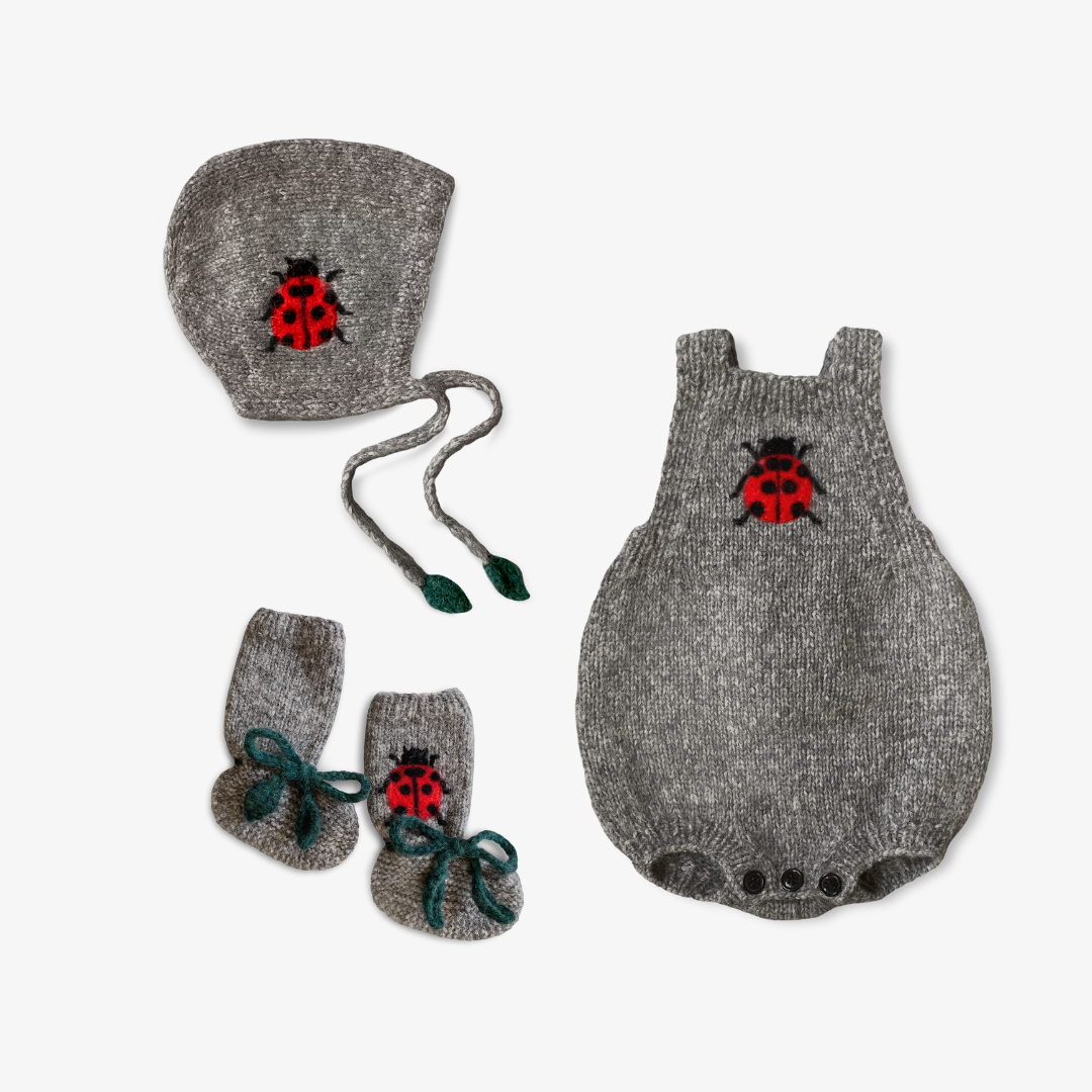 Ladybug Newborn Set | Dark Grey | In Stock