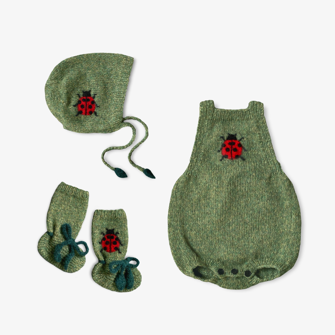 Ladybug Newborn Set | Moss Green
