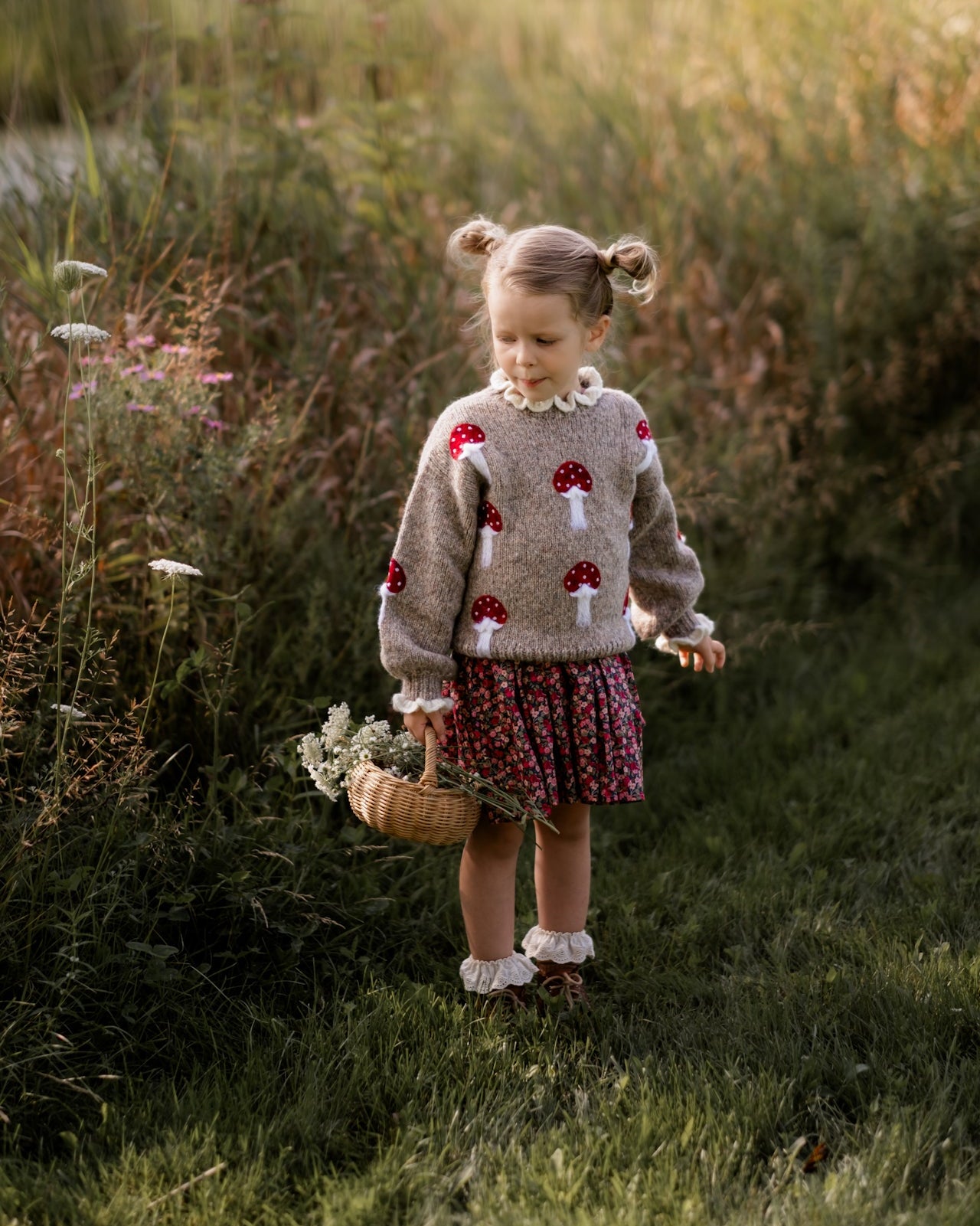 Mushrooms pullover | Beigebrown